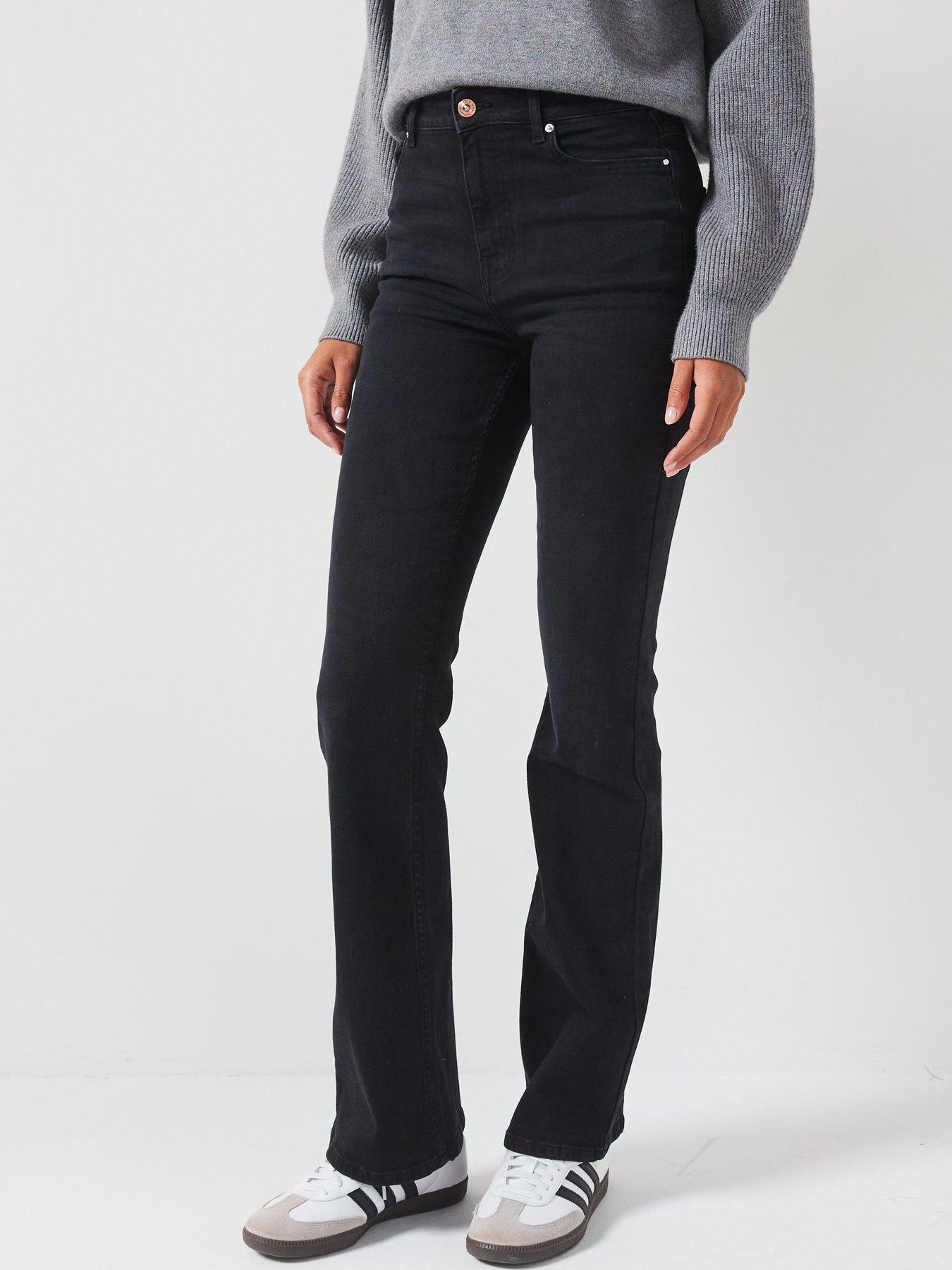 Only High Waisted Flare Jeans - Black