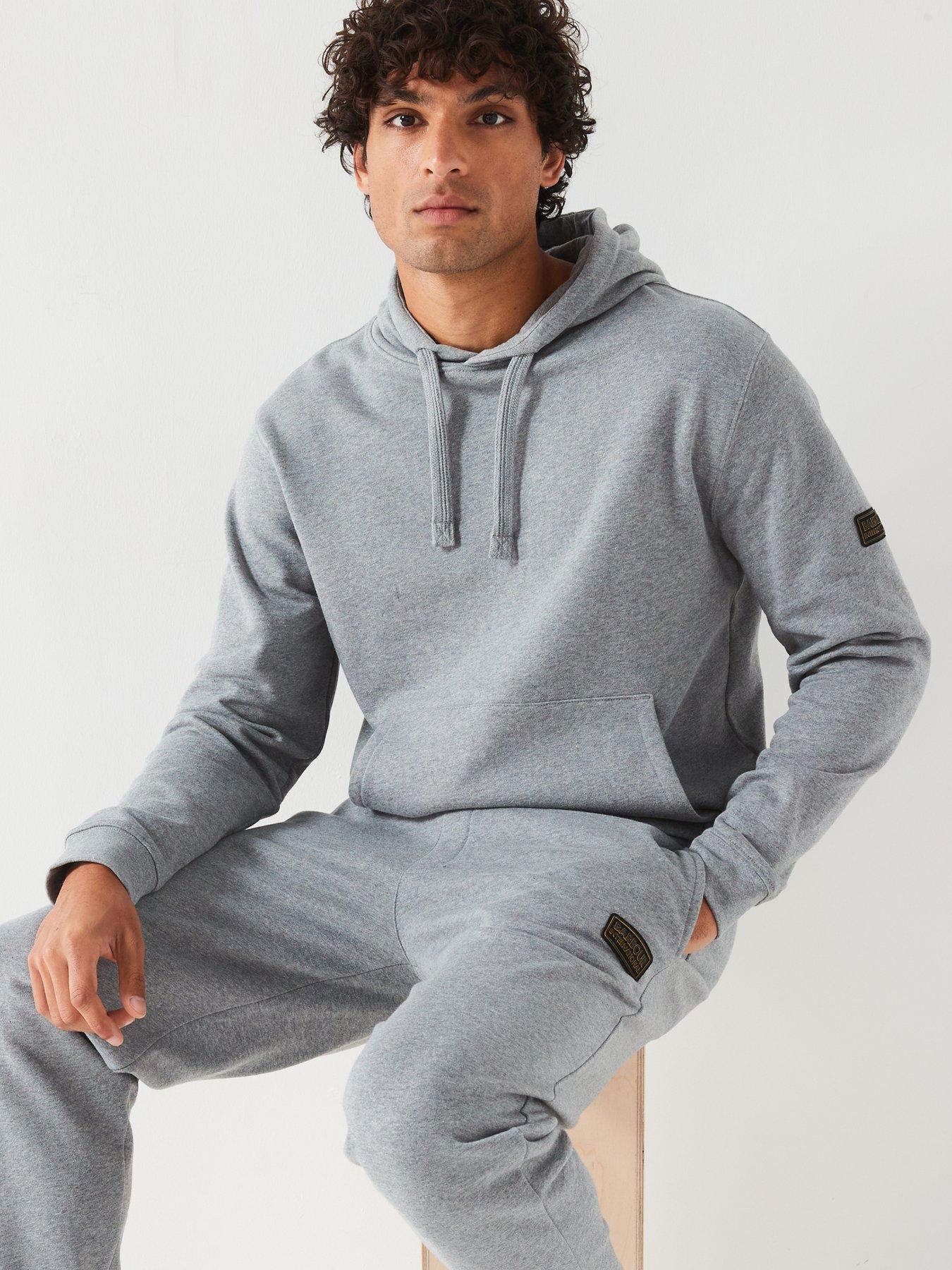 Barbour International Exclusive Overhead Hoodie Tracksuit Grey Very