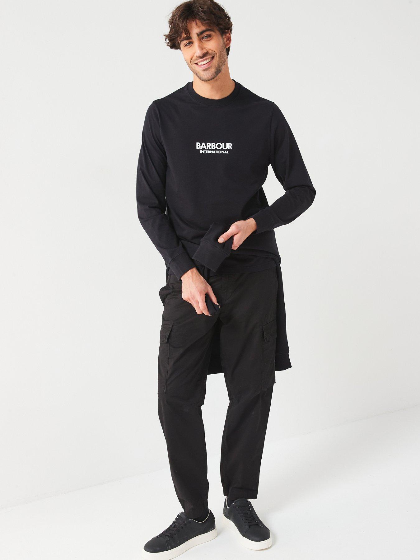 Exclusive Mapped Long Sleeve Regular Fit T shirt Black