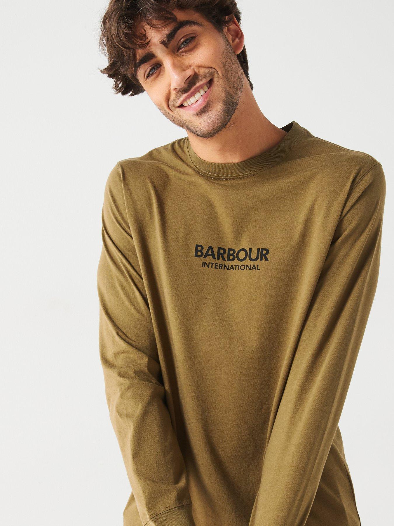 Image 5 of 5 of Barbour International Exclusive - Mapped Long Sleeve Regular Fit T-shirt - Khaki