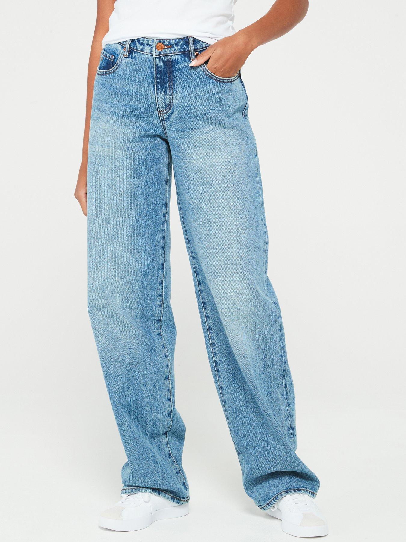 undefined Loose Fit Straight Leg Jean - Blue