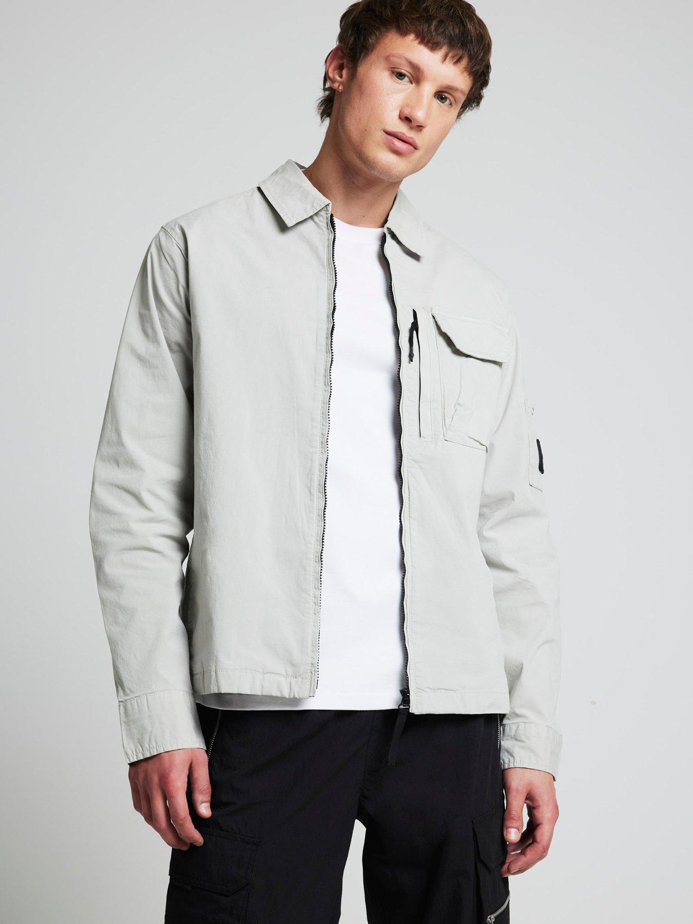 Washed Tech Shacket Grey