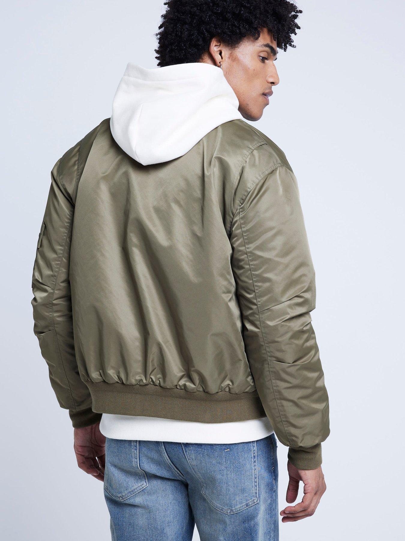 River island bomber jacket khaki online