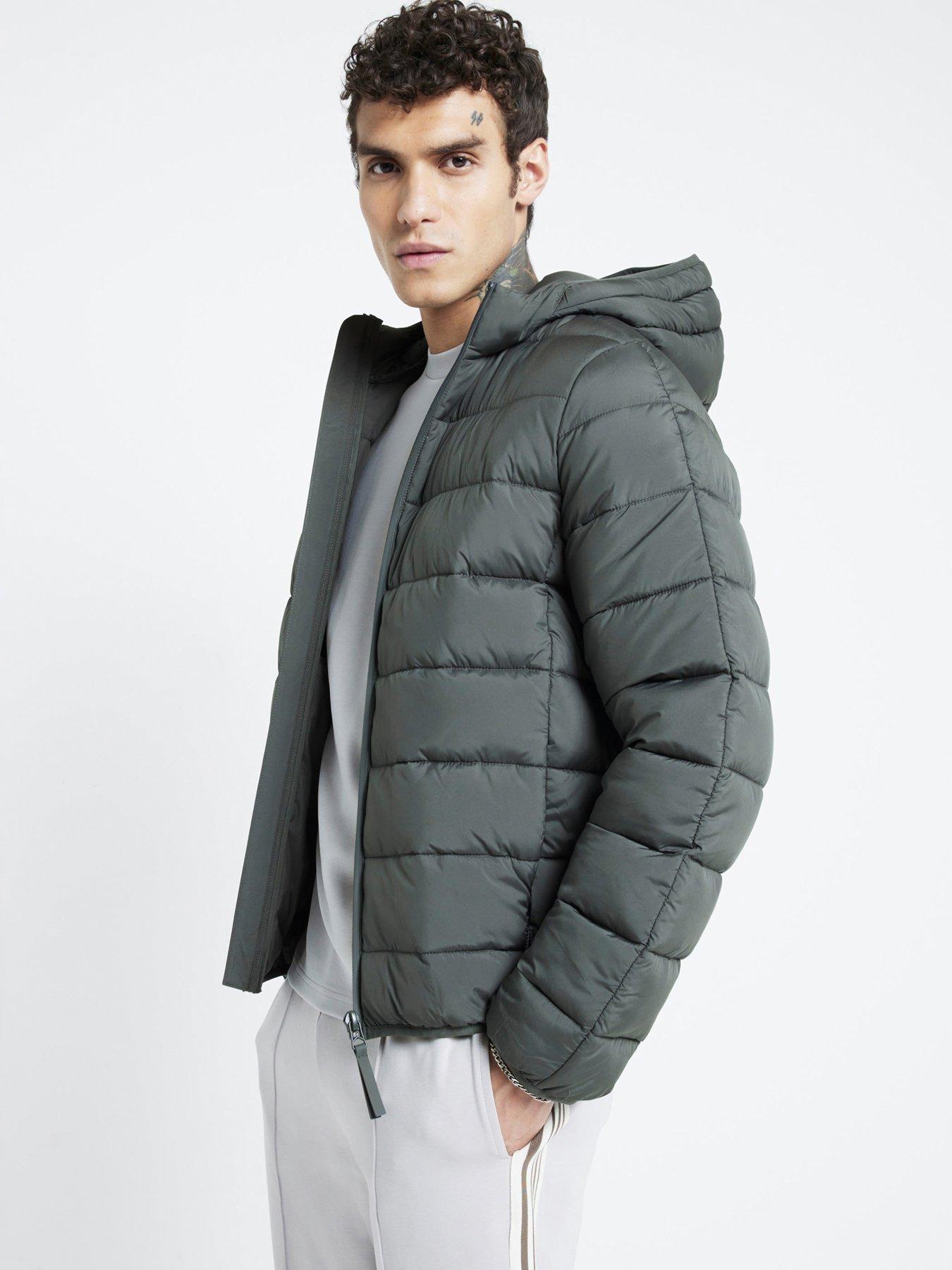 undefined Quilted Hooded Padded Jacket - Green