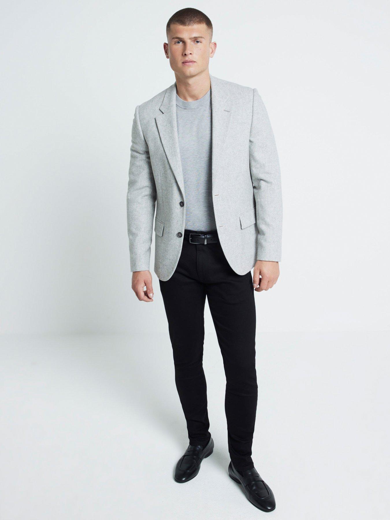 undefined Sb2 Wool Suit Jacket - Grey