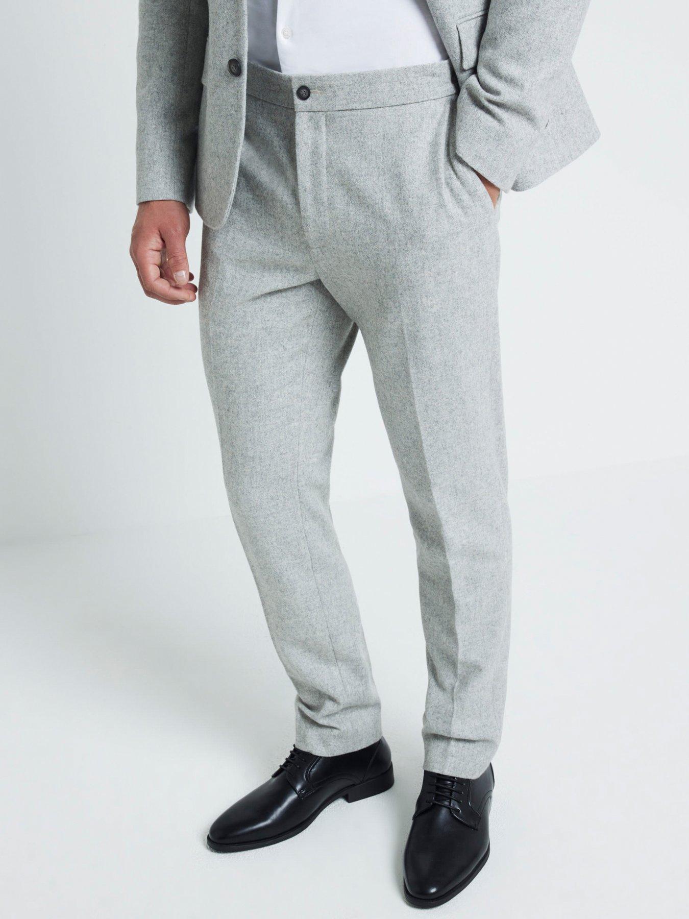 undefined Wool Suit Trousers - Grey