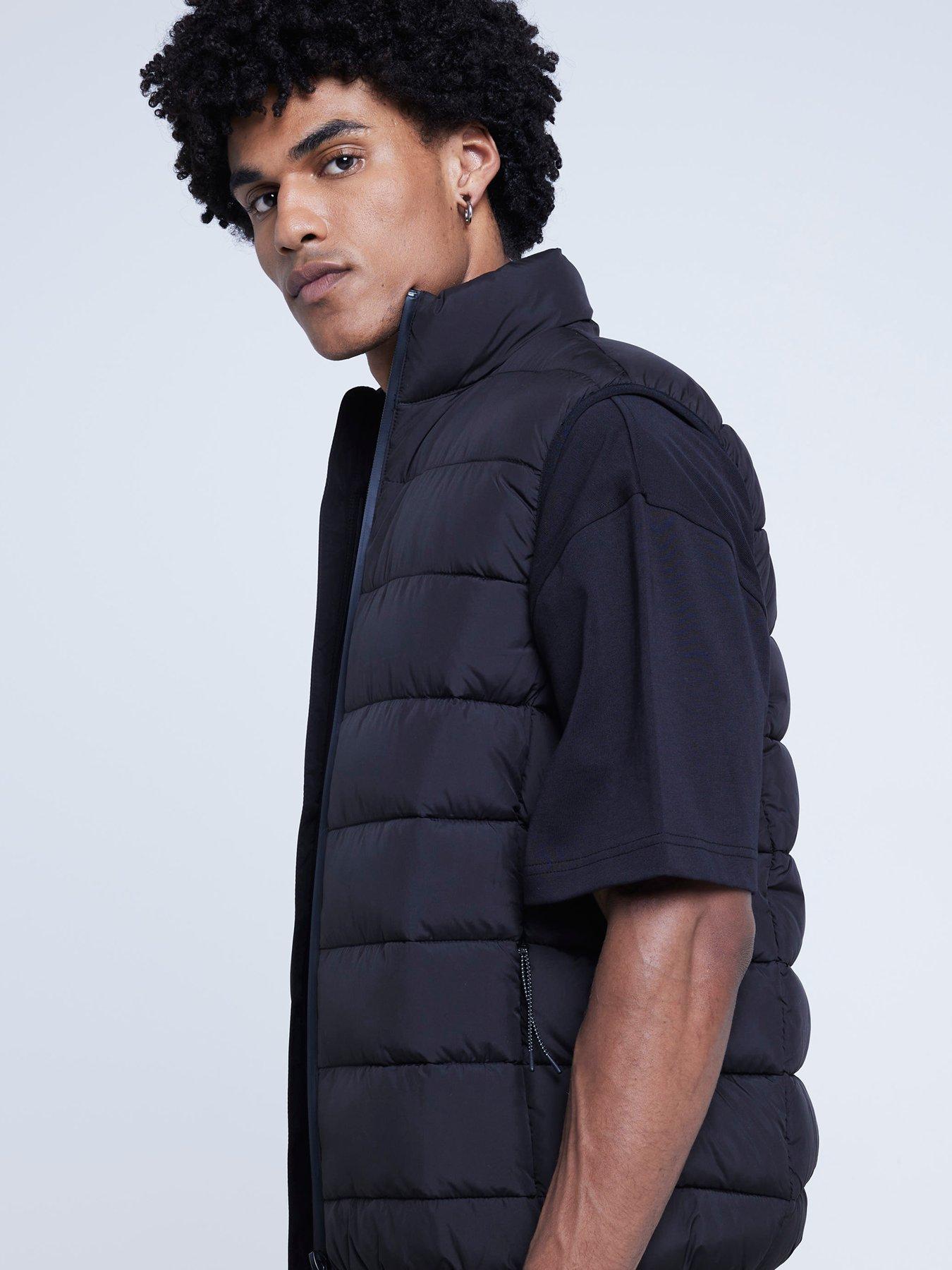 Image 2 of 6 of River Island Quilted Gilet - Black