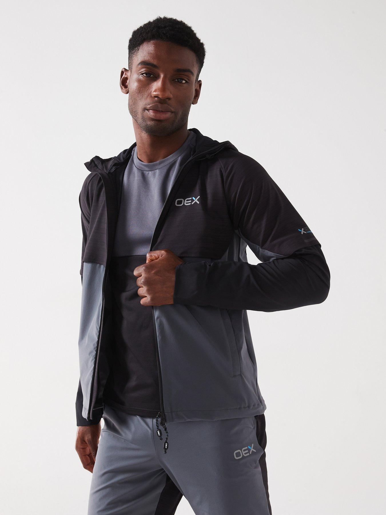 OEX Men's Peak Track Top Dark Grey Very