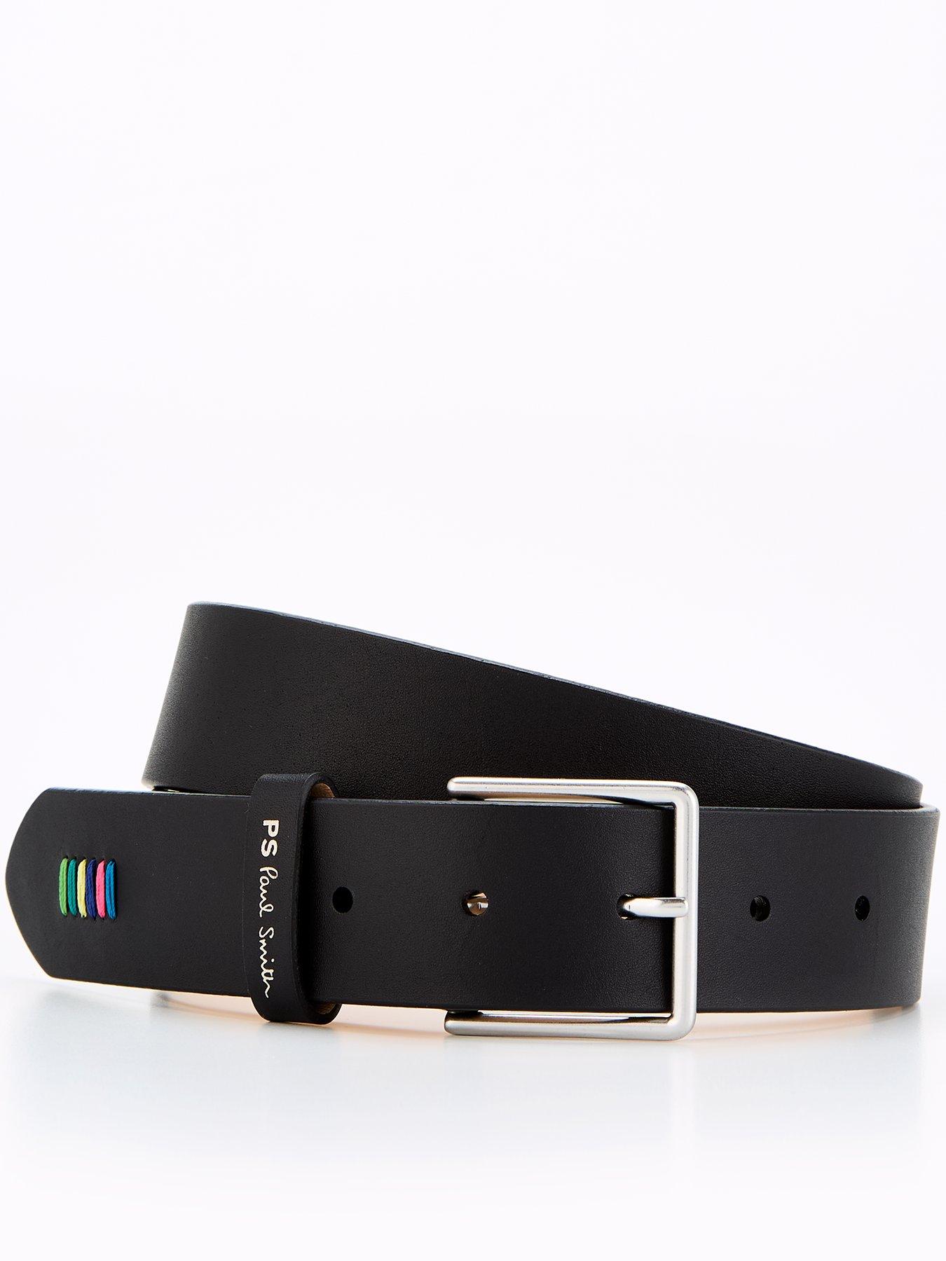 PS PAUL SMITH PS Keeper Stitch Leather Belt Black Very
