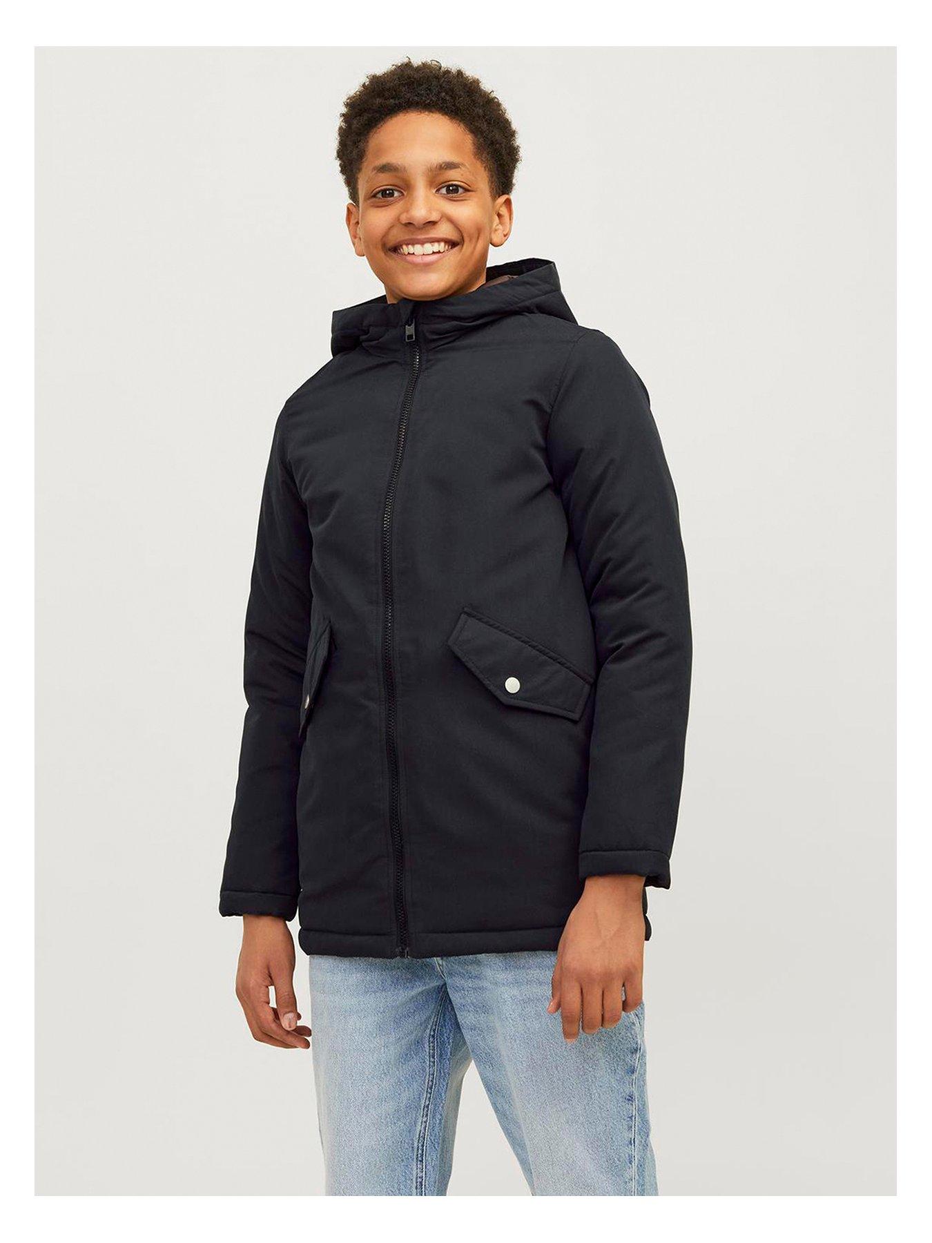 undefined Boys Loop Parka Jacket - Black