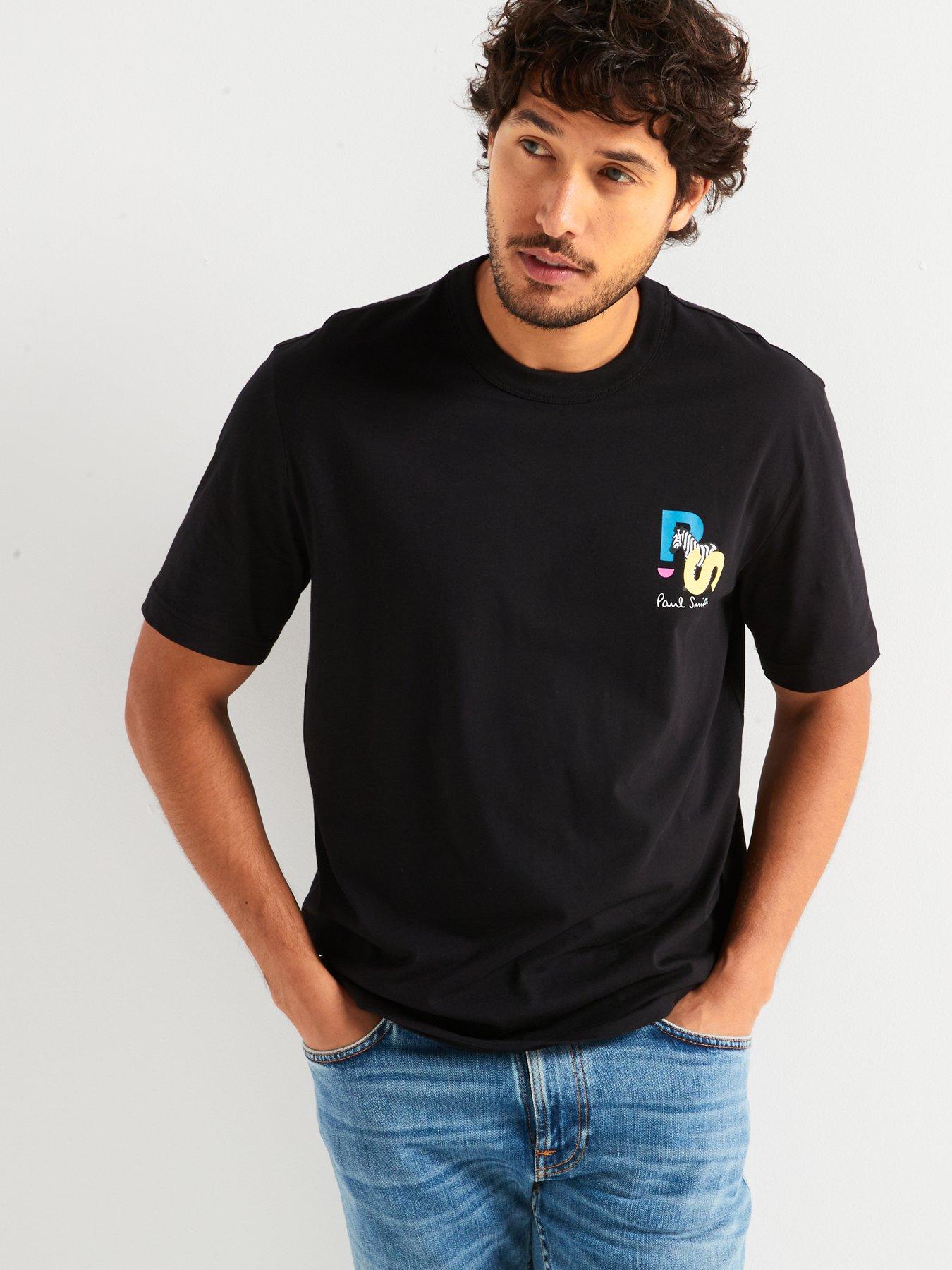 undefined Left Chest Zebra T-Shirt - Black