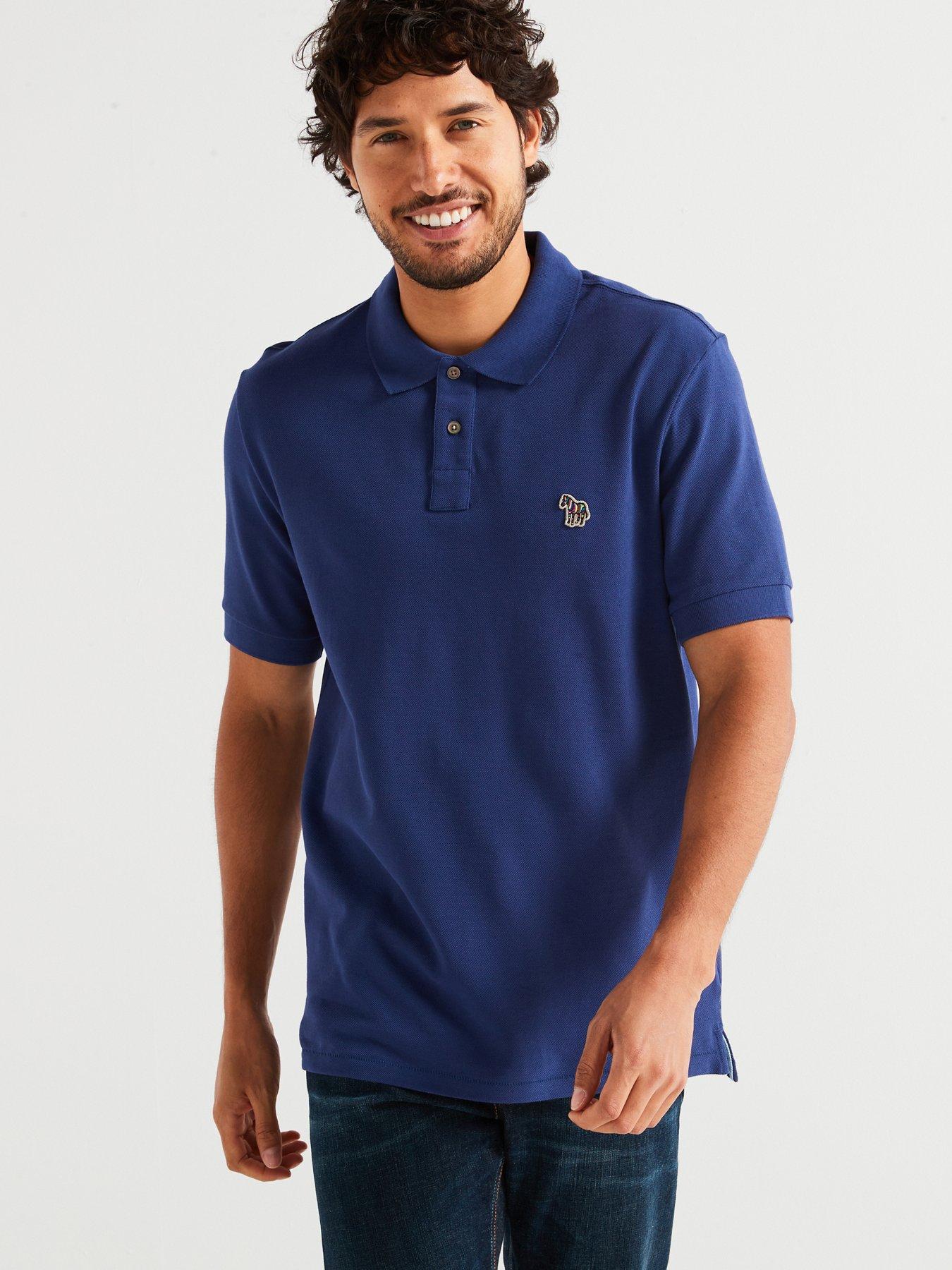 PS PAUL SMITH Regular Fit Zebra Polo Shirt Blue Very