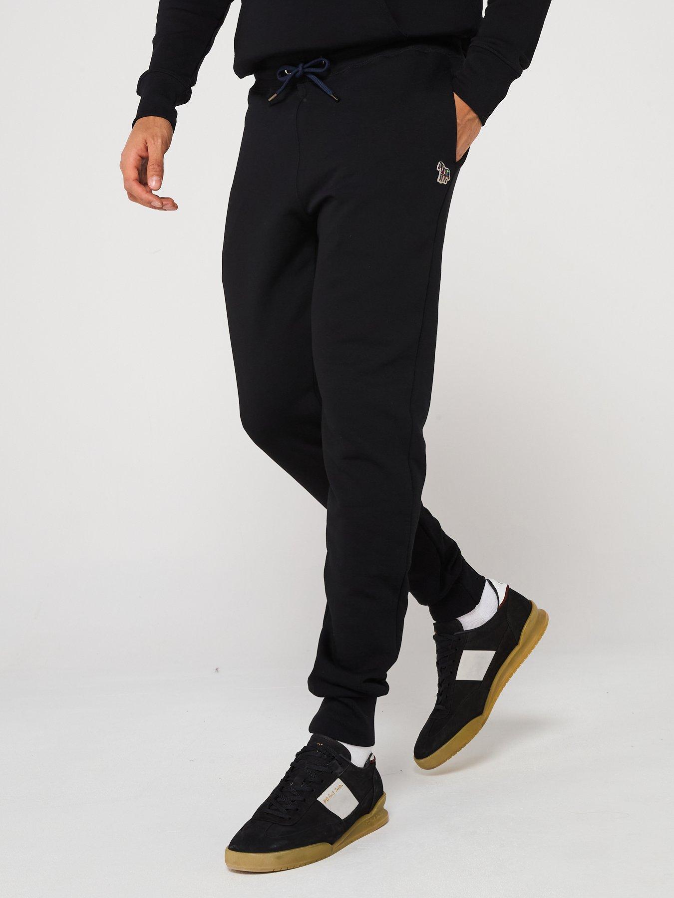 undefined Slim Fit Zebra Cuff Joggers - Black