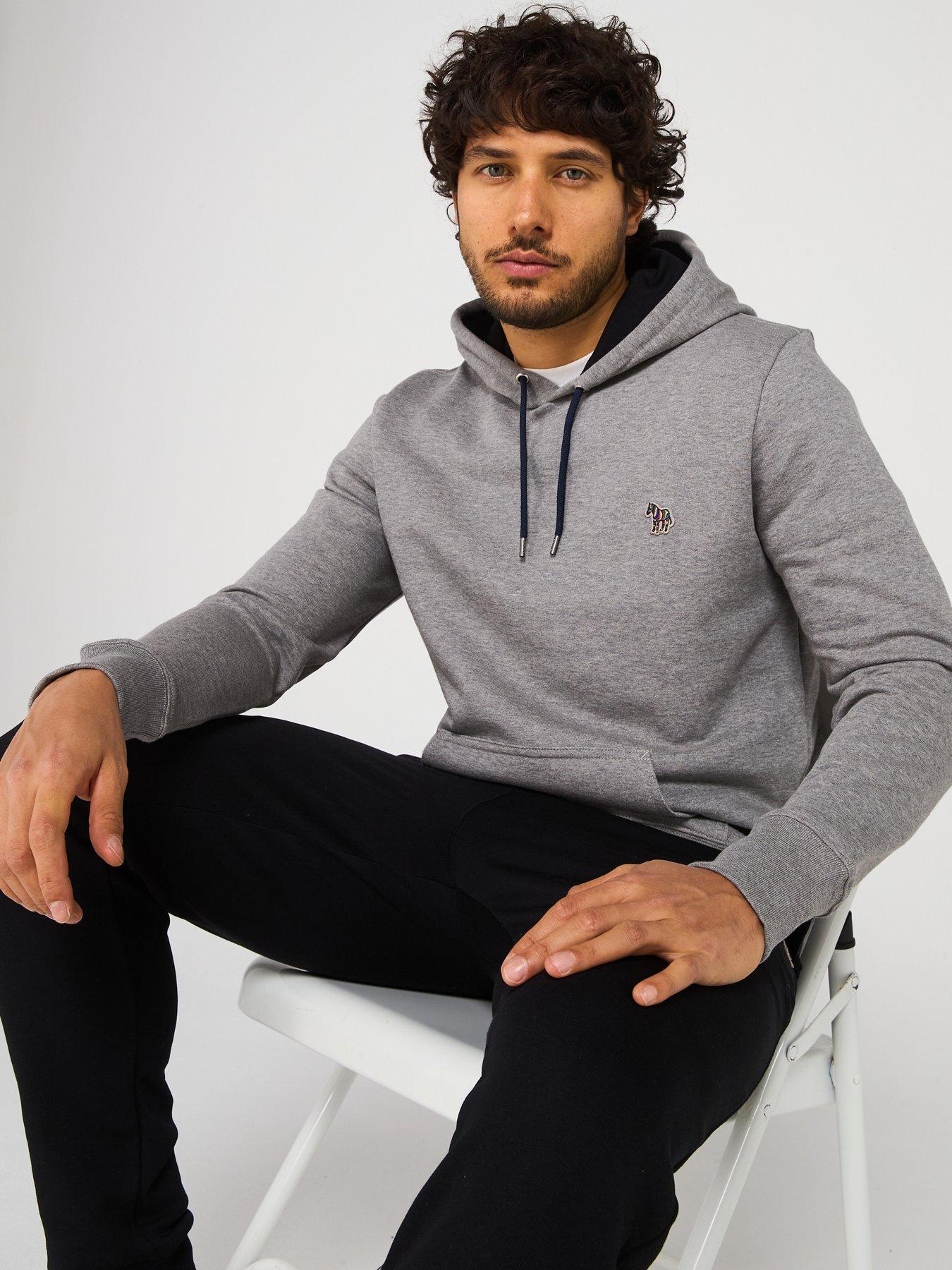 PS PAUL SMITH Regular Fit Zebra Hoodie Grey Very