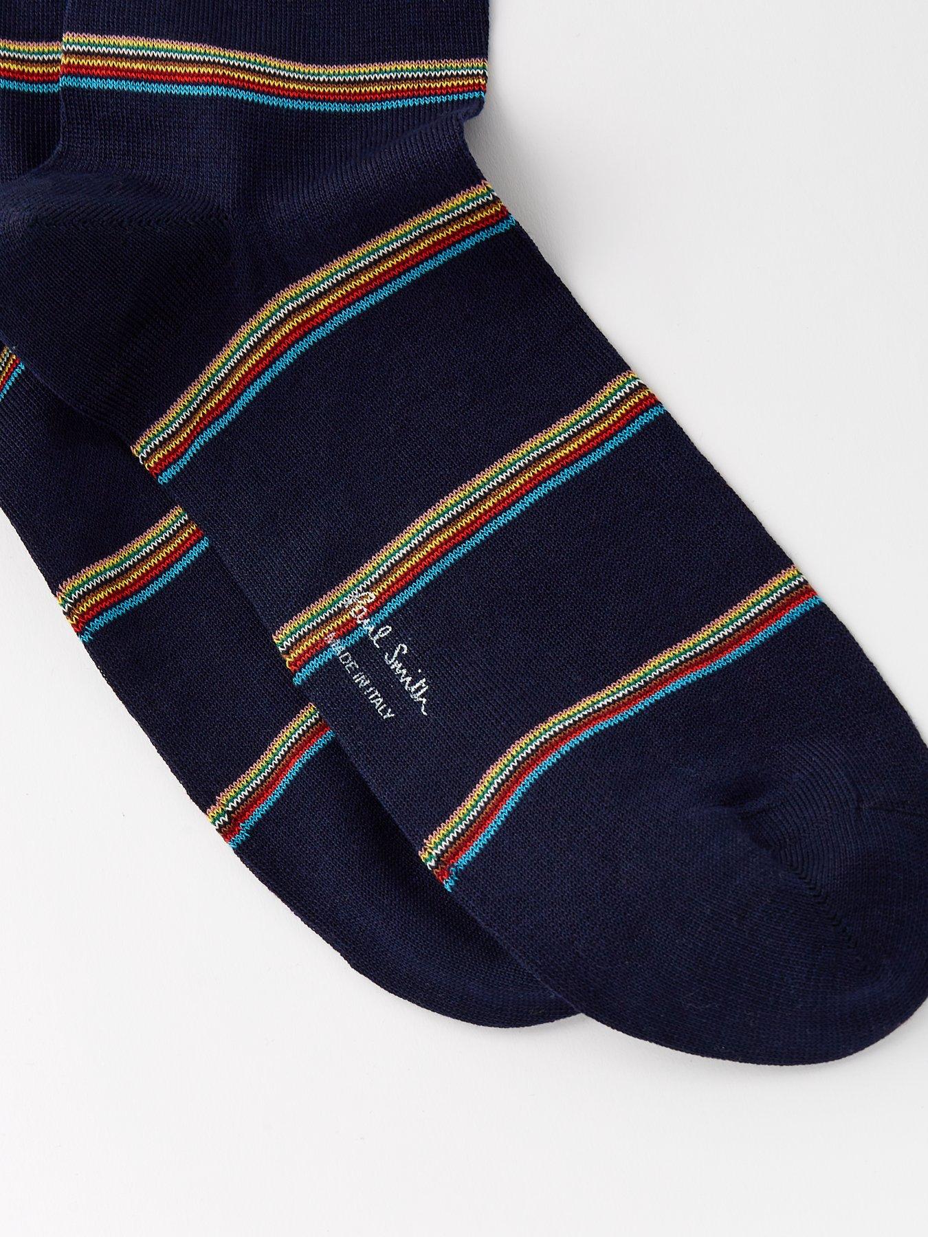 Image 3 of 3 of PS PAUL SMITH Signature Stripe Crew Socks - Navy