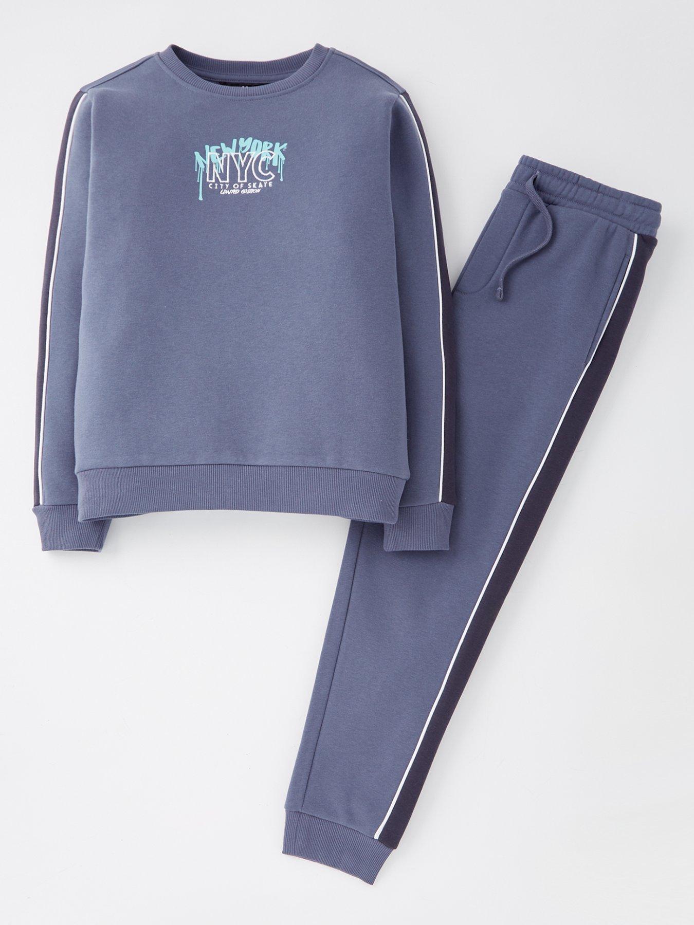 undefined Boys Cut And Sew Jog Set - Multi