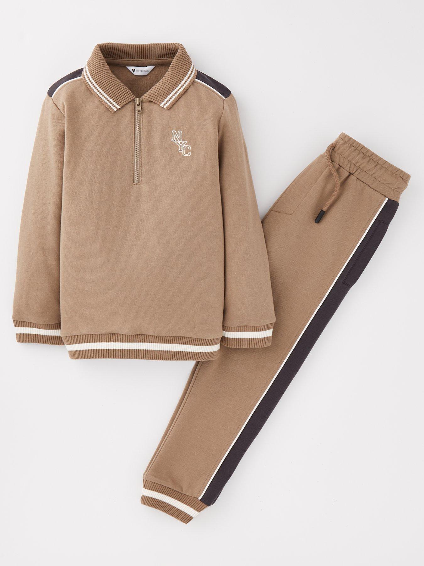 undefined Boys Polo Sweat And Jog Set - Multi