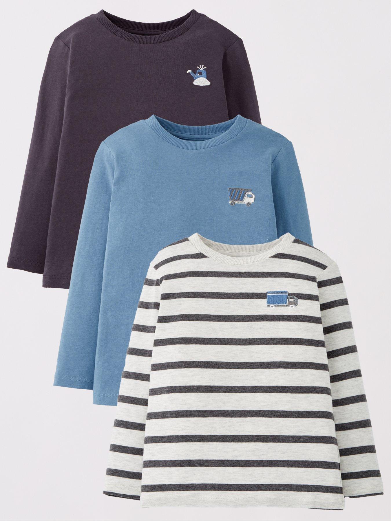 undefined Boys 3 Pack Stripe And Graphic T-Shirts - Multi