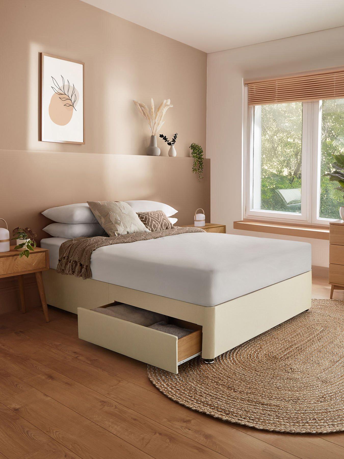 Product photograph of Silentnight Divan Bed Base With Storage Options - Moon from very.co.uk