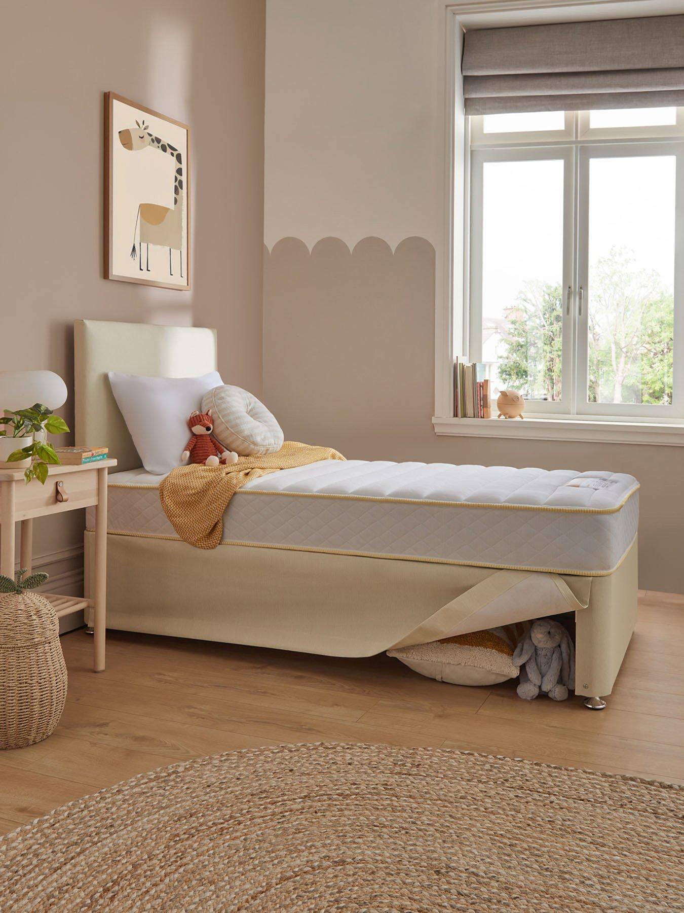 Product photograph of Silentnight Kids Comet Miracoil Mattress With Maxi Store Divan Bed Base And Headboard - Moon from very.co.uk