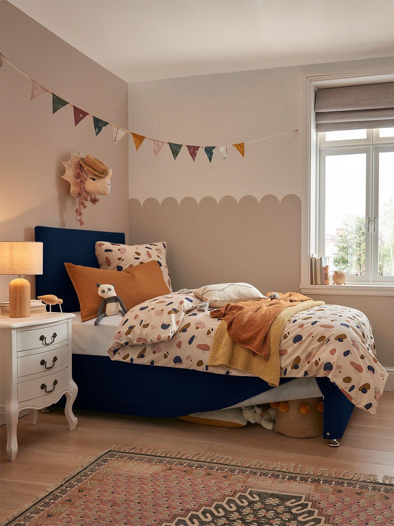 Product photograph of Silentnight Kids Comfort Eco Memory Maxi Store Divan Bed - Maritime Blue from very.co.uk