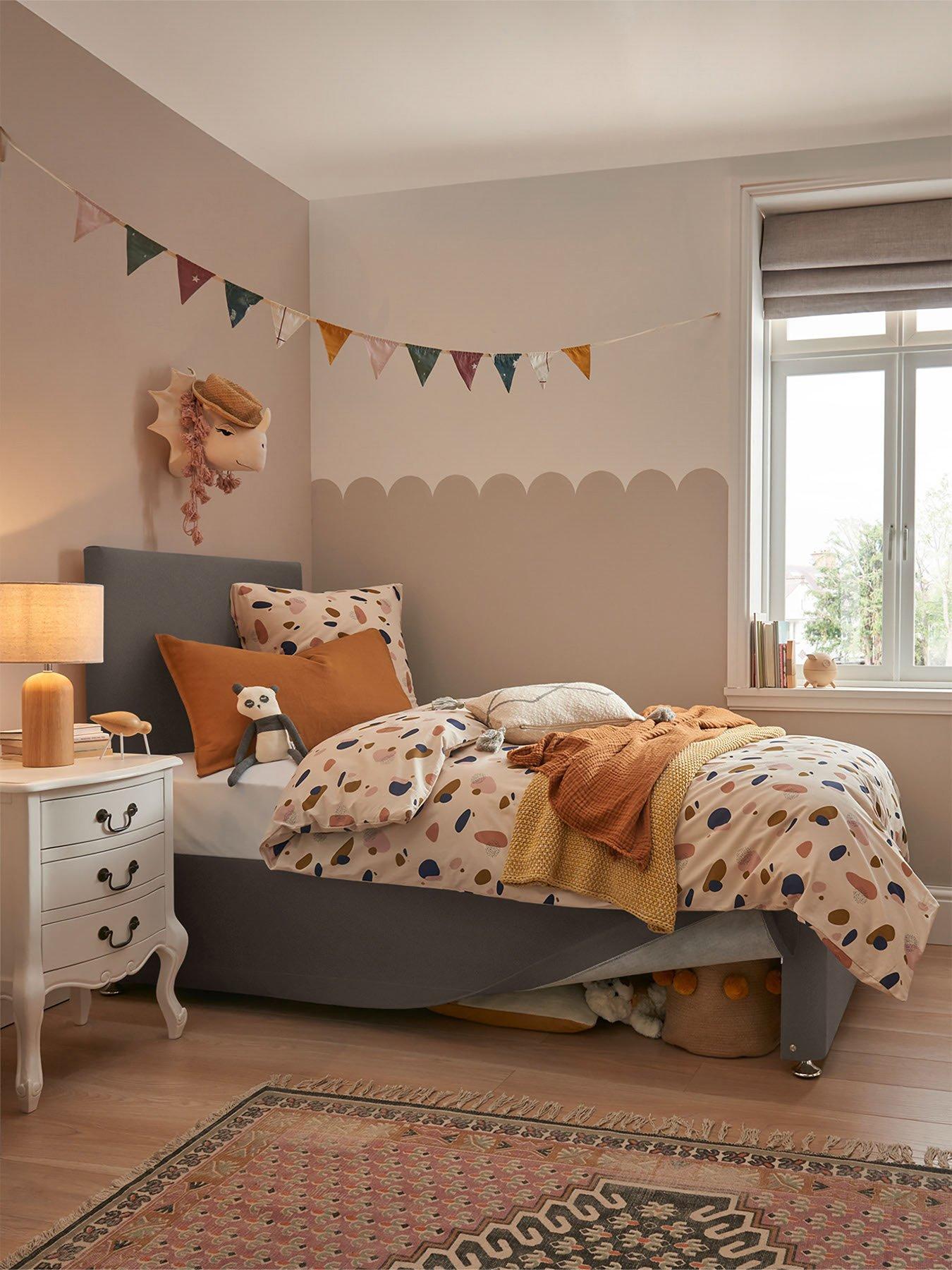 Product photograph of Silentnight Maxi-store Bed With Memory Eco Mattress Headboard Included - Charcoal from very.co.uk