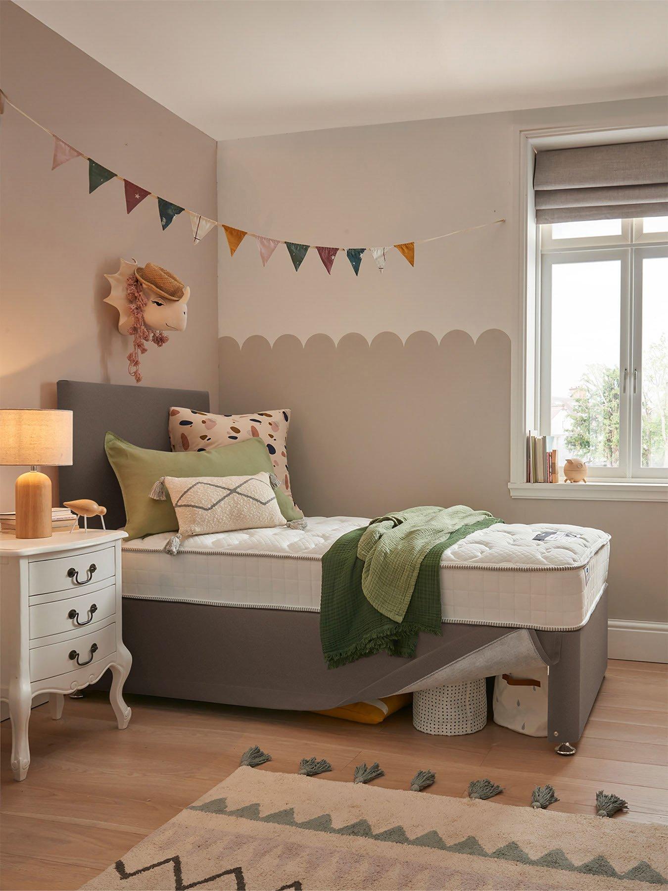 Product photograph of Silentnight Maxi-store Bed With Eco Mattress Headboard Included - Charcoal from very.co.uk
