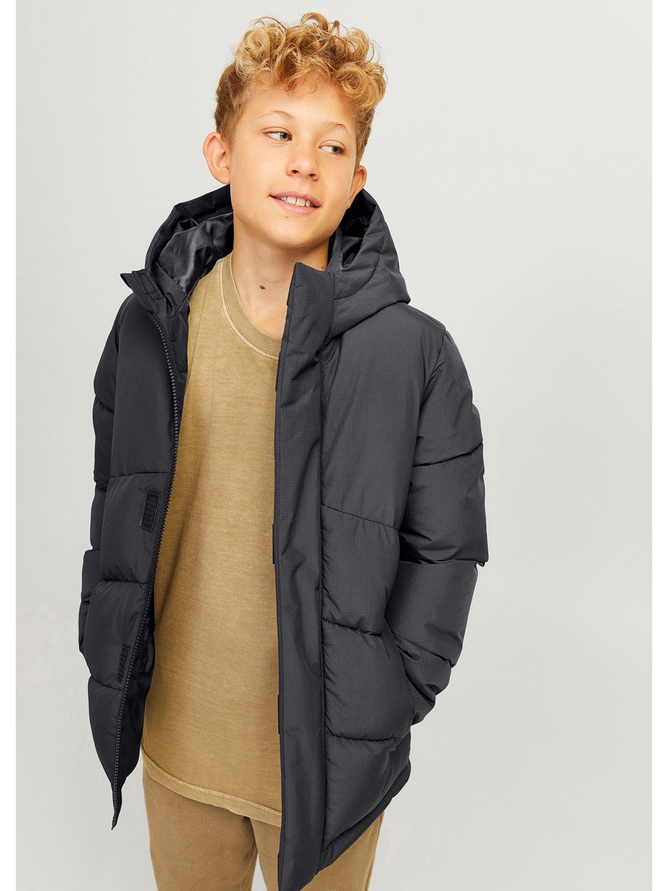 Jack Jones Junior Boys World Padded Jacket Asphalt Very