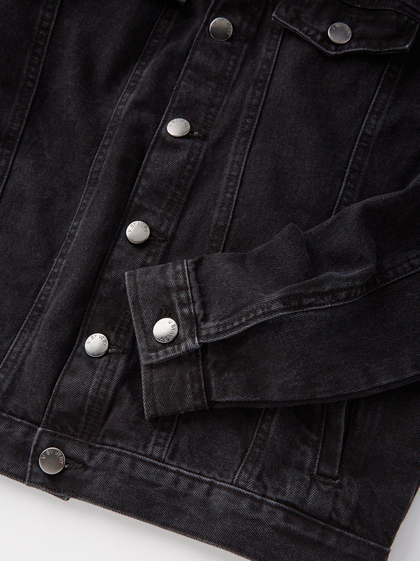 Image 4 of 4 of V by Very Boys Denim Jacket - Black