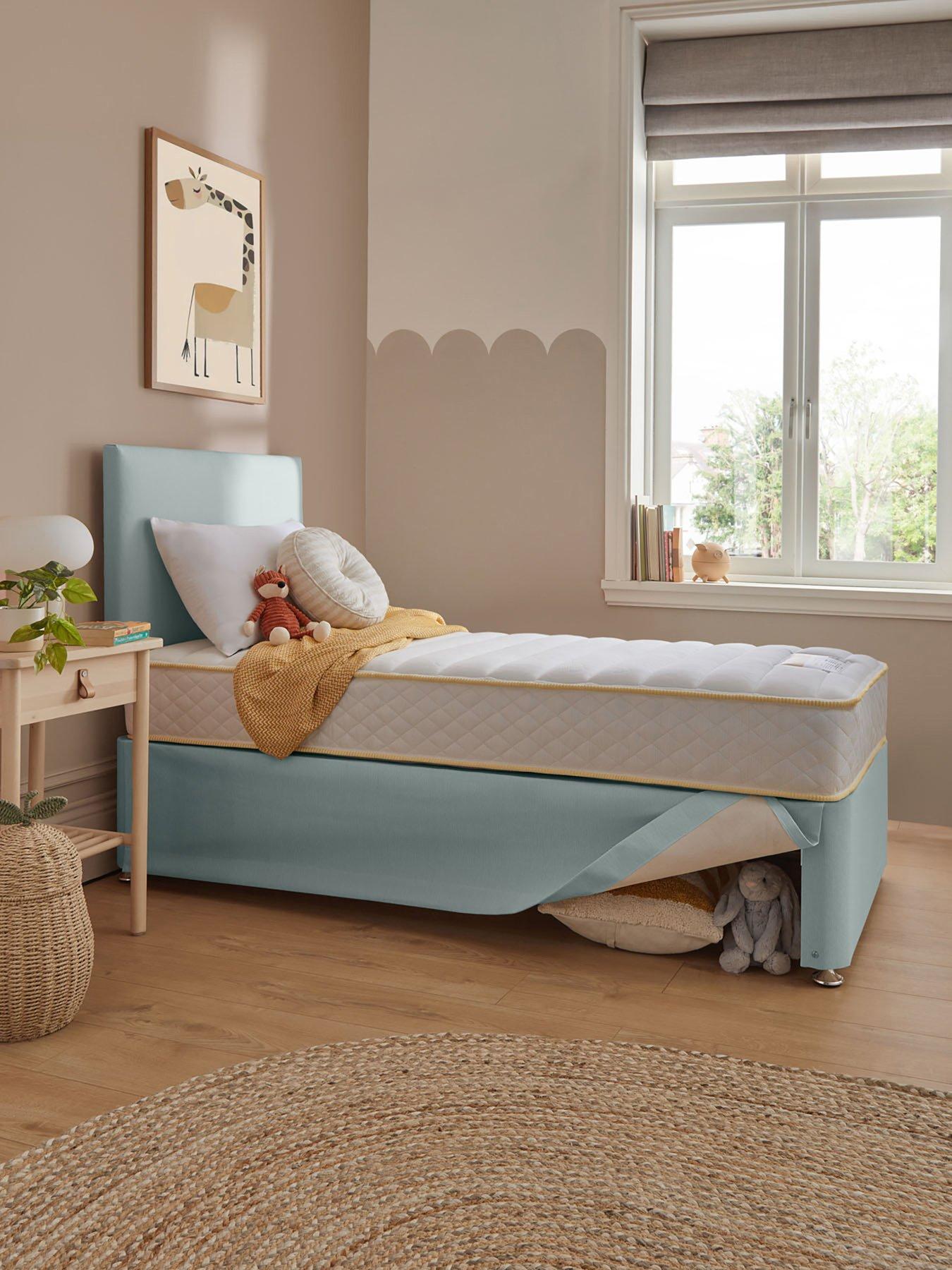 Product photograph of Silentnight Maxi-store Bed With Astro 600 Pocket Mattress Headboard Included - Whisper from very.co.uk