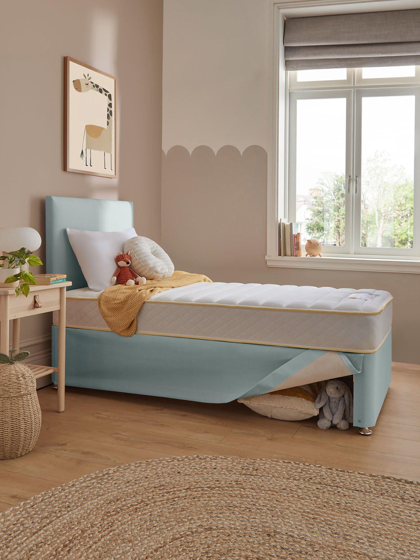 Product photograph of Silentnight Kids Comet Miracoil Mattress With Maxi Store Divan Bed Base And Headboard - Whisper from very.co.uk