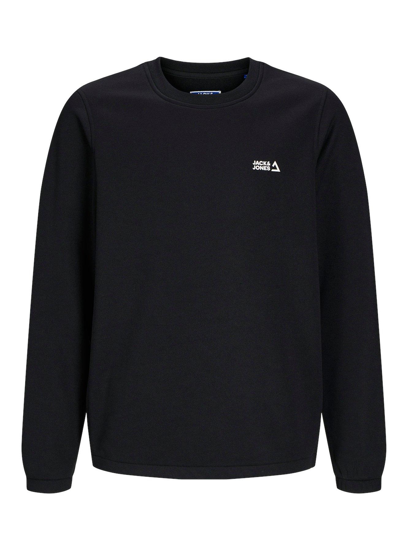 undefined Boys Basic Crew Neck Sweatshirt - Black
