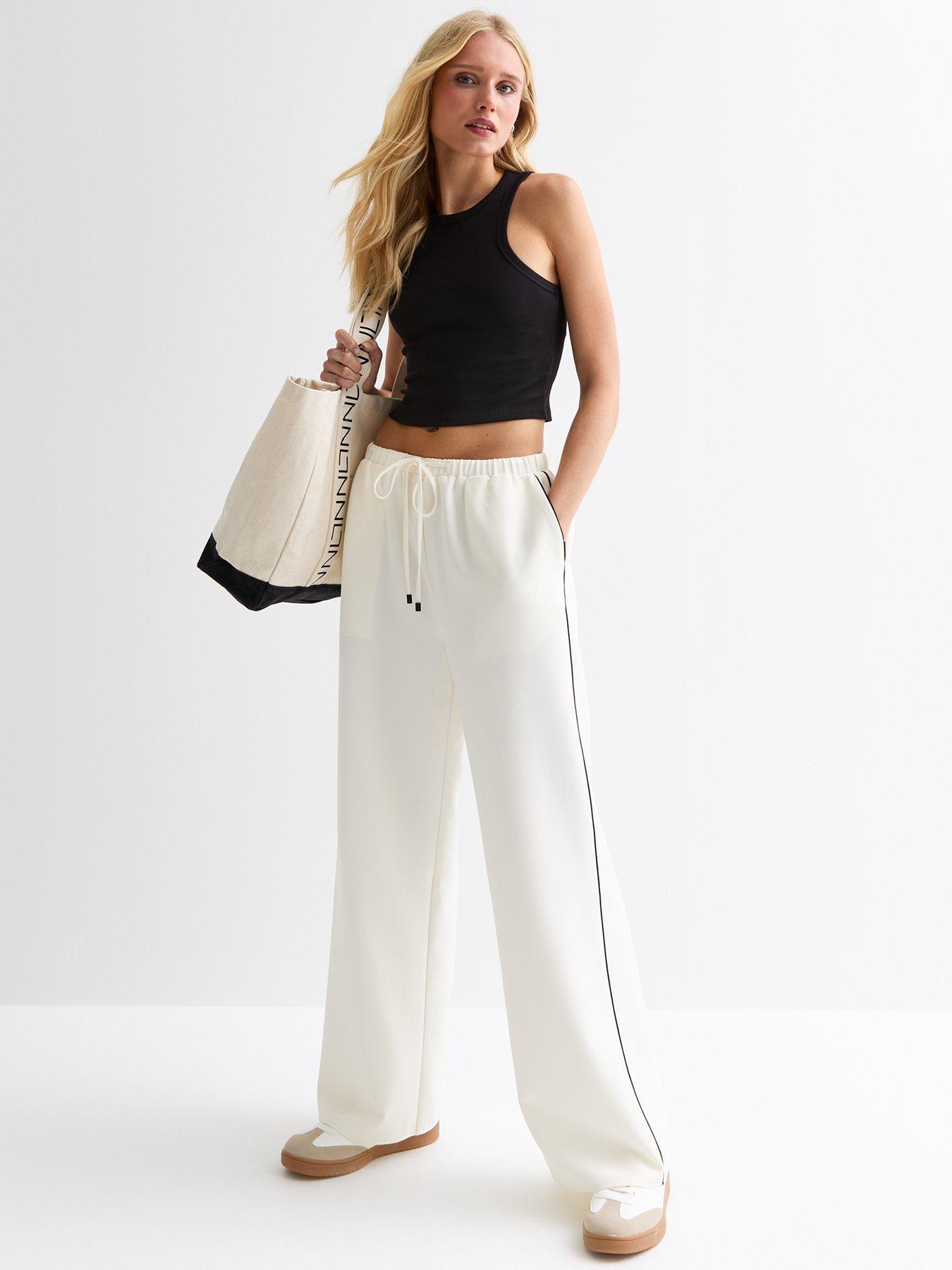 New Look Off White Elasticated-Waist Joggers