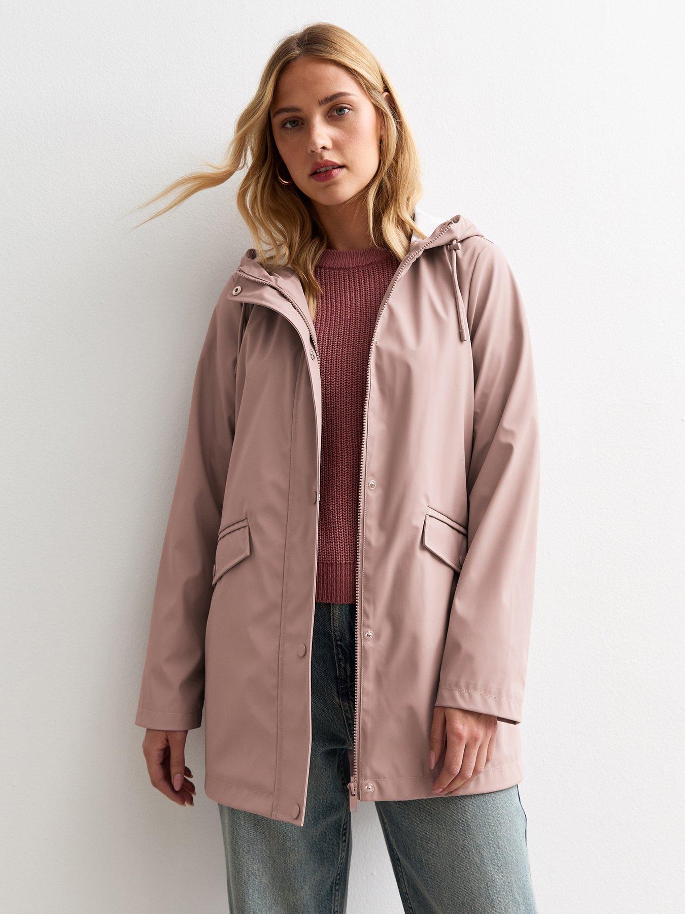 New Look Pink Unlined Hooded Raincoat Very