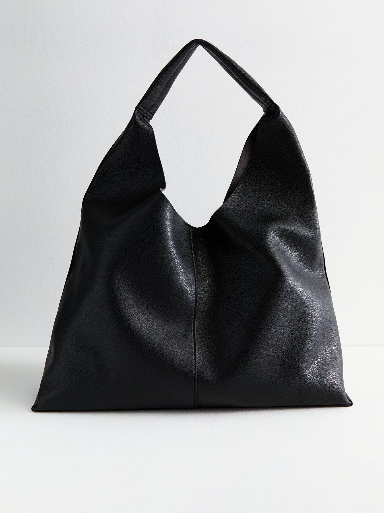 Black slouch tote bag best sale