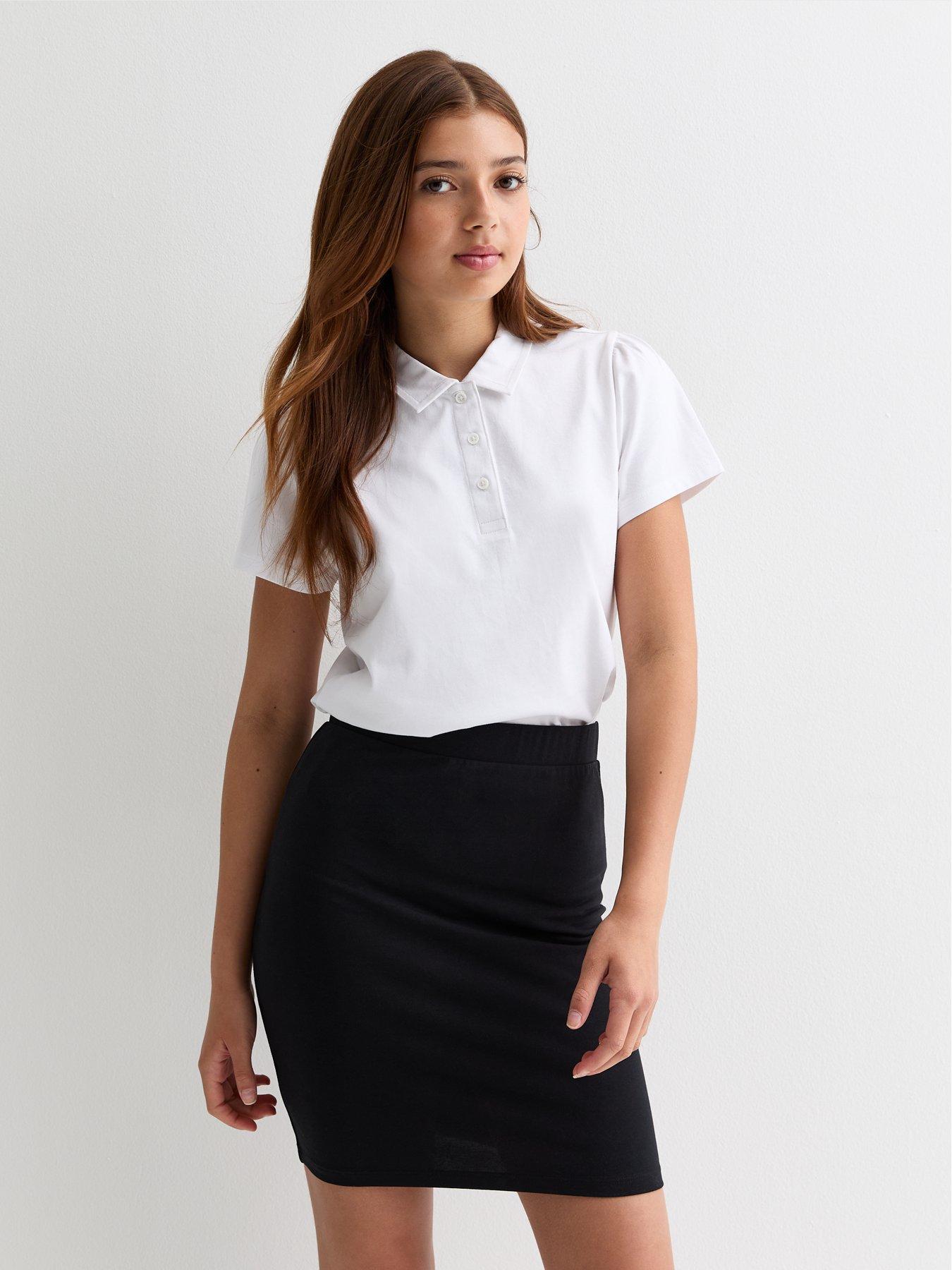 Black stretch mini skirt uk best sale