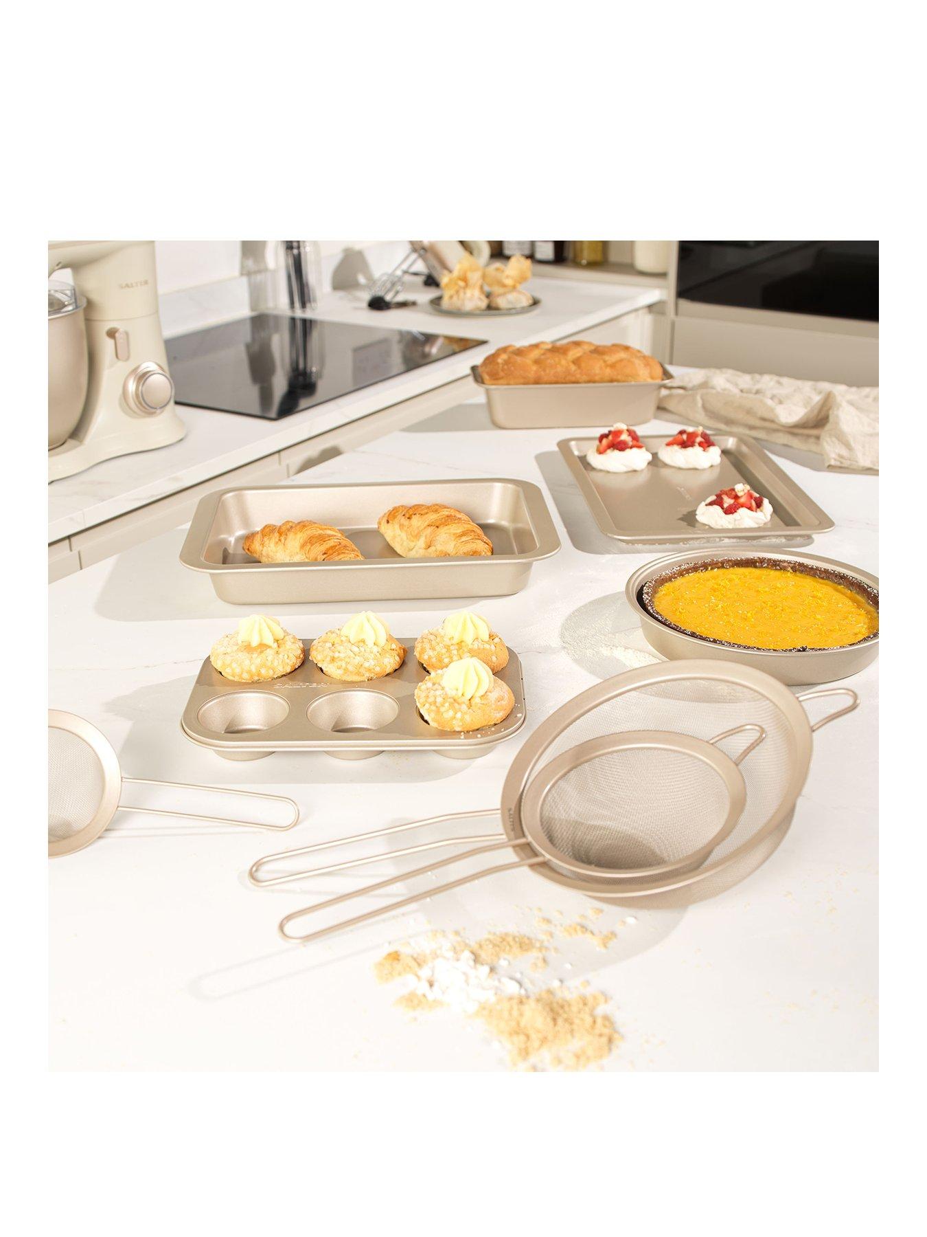 Product photograph of Salter Bakes 5-piece Stacking Bakeware Set from very.co.uk