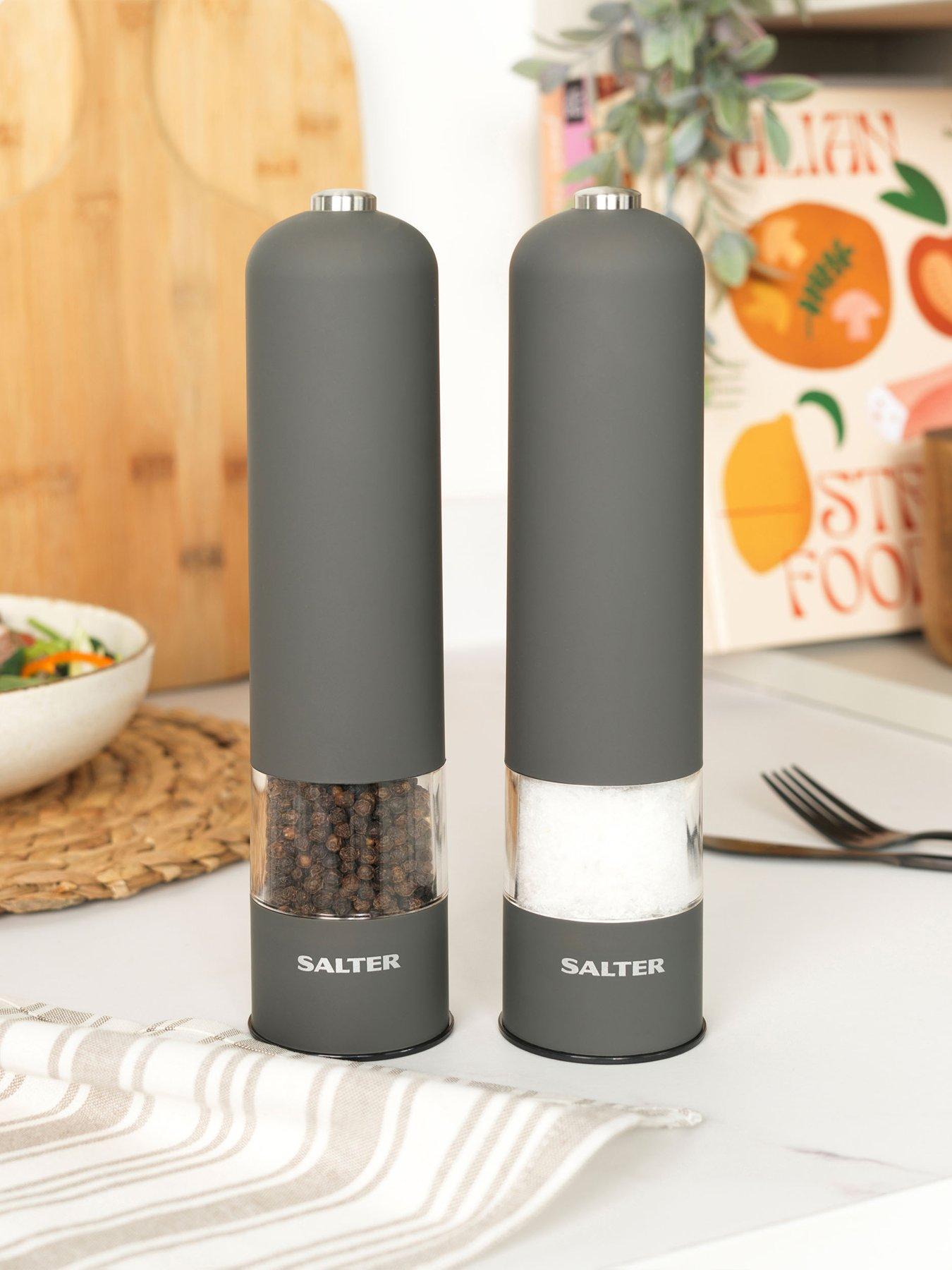 Product photograph of Salter Cosmos Electric Salt Pepper Mill Set from very.co.uk