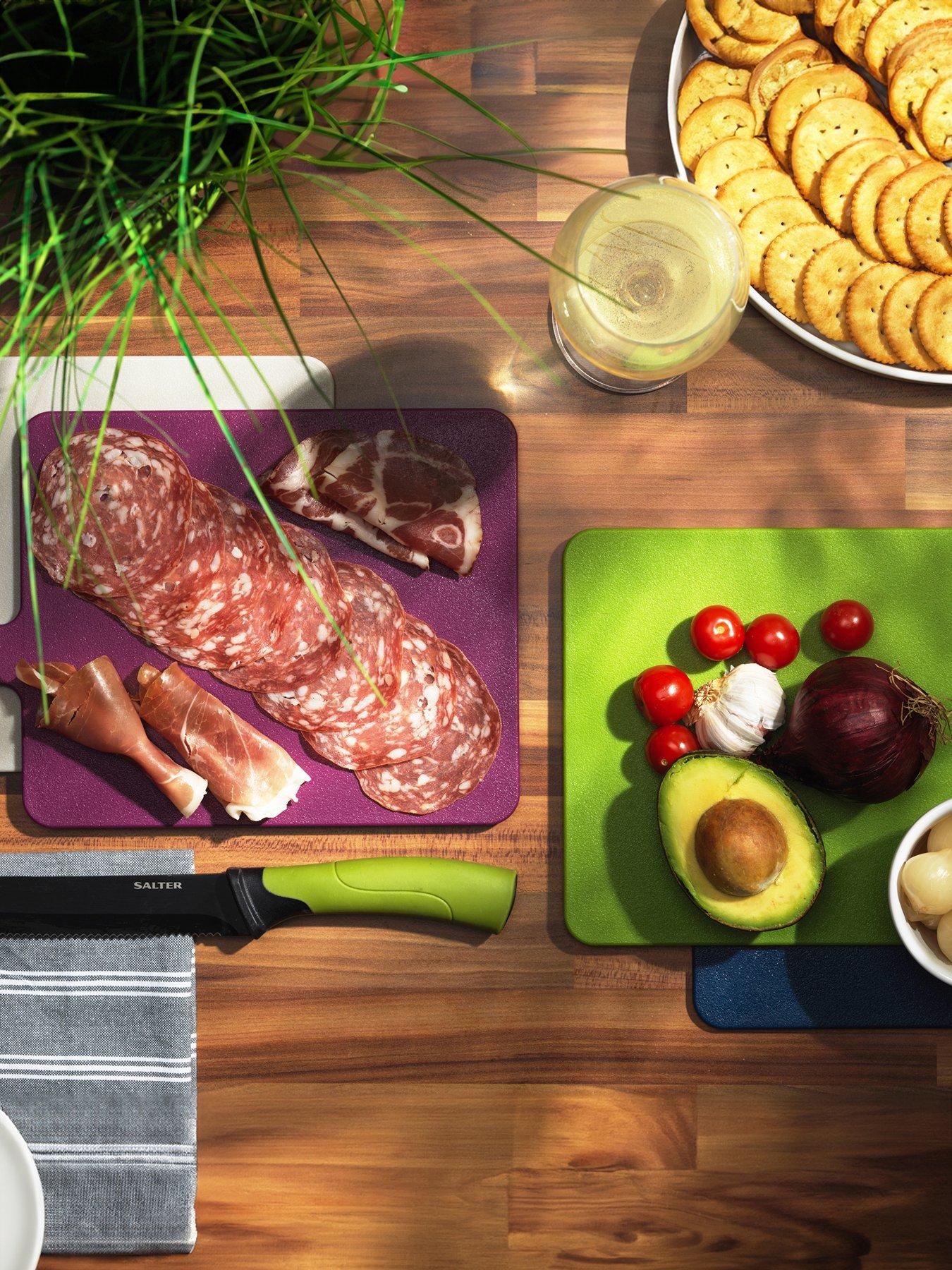 Product photograph of Salter 4-piece Chopping Board Set from very.co.uk