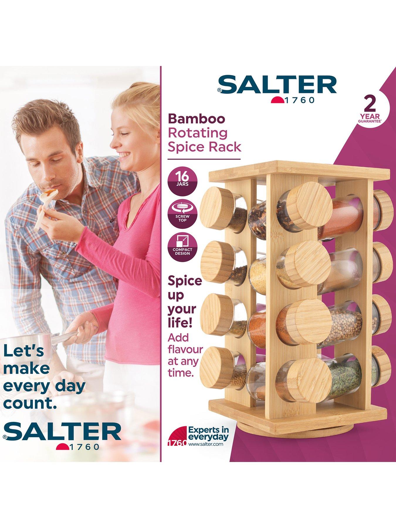 Salter Bamboo 16 Piece Spice Rack Very