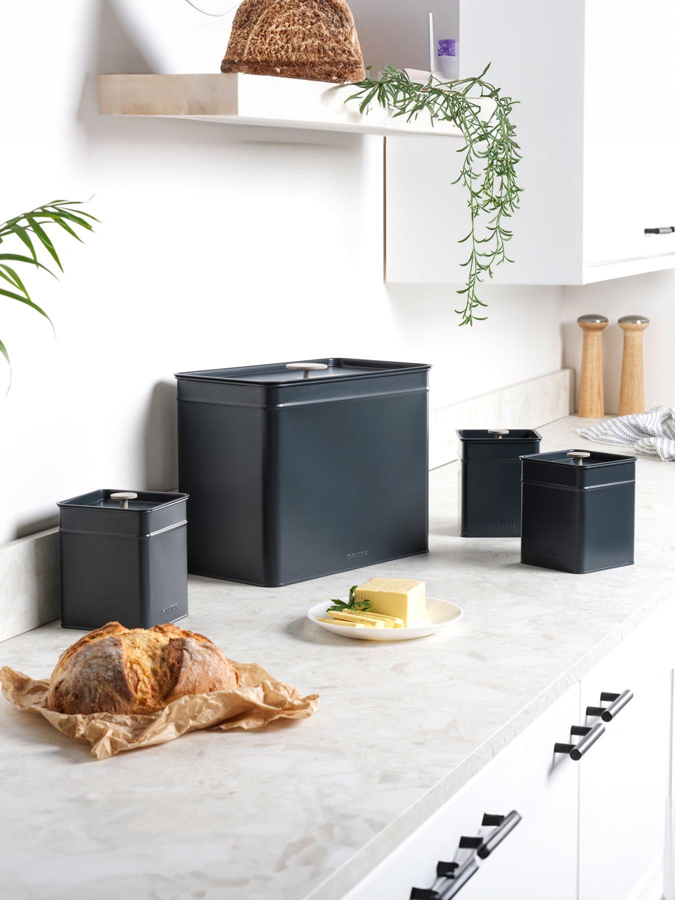 undefined Marino 4-Piece Bread Bin and Storage Canisters Set
