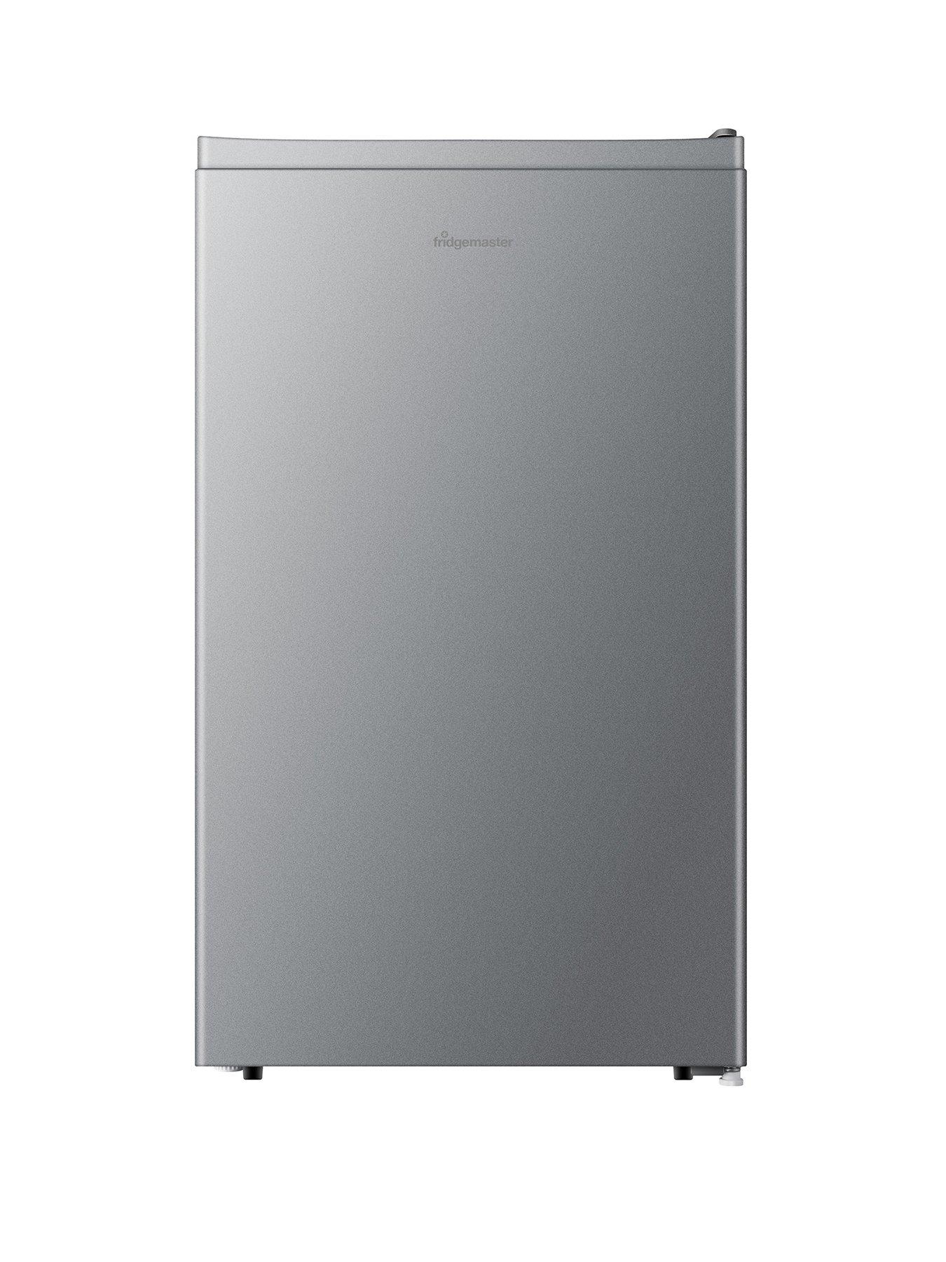 Product photograph of Fridgemaster Mur4894es 48cm Wide Under-counter Fridge With Ice Box - Silver from very.co.uk