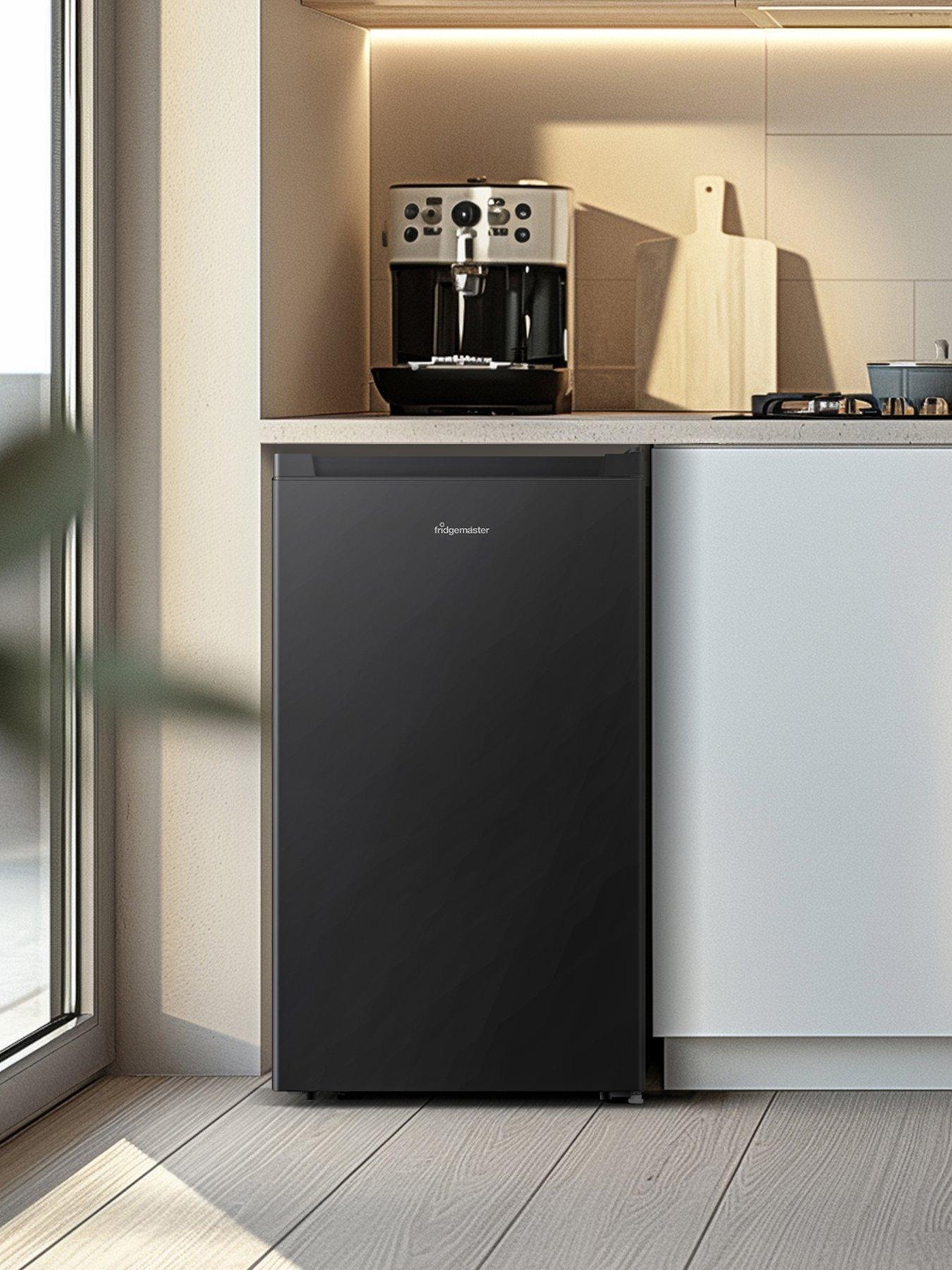 Abode Under Counter Freezer 48cm Wide Freestanding Black 60 Litre With 3 Drawers, Adjustable Feet & Reversible Door, 4 Star Freezer, Suitable For Garages & Outbuildings A85UCFZ482E1B (Black, 48 Cm