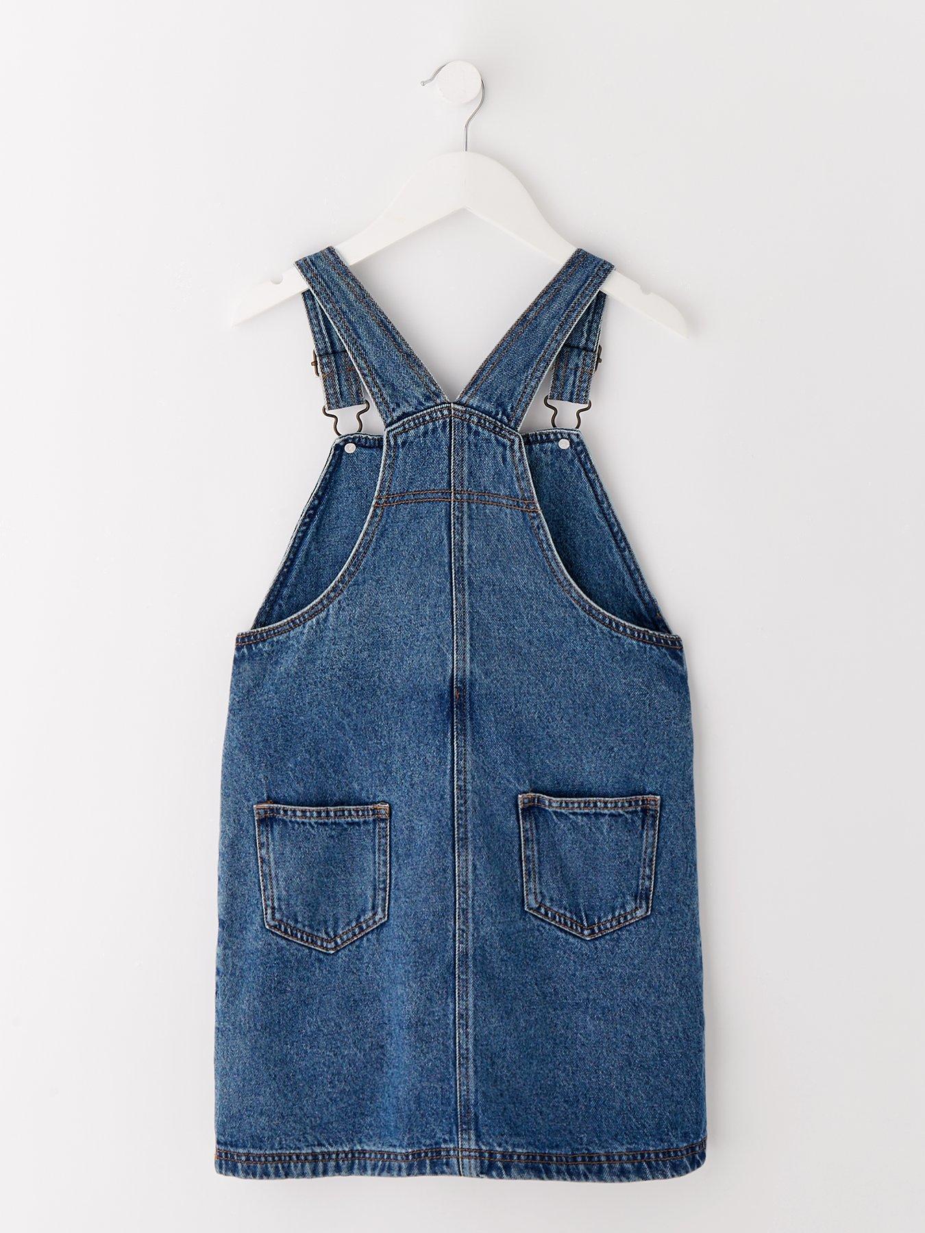 Image 2 of 4 of V by Very Girls Denim Pinafore