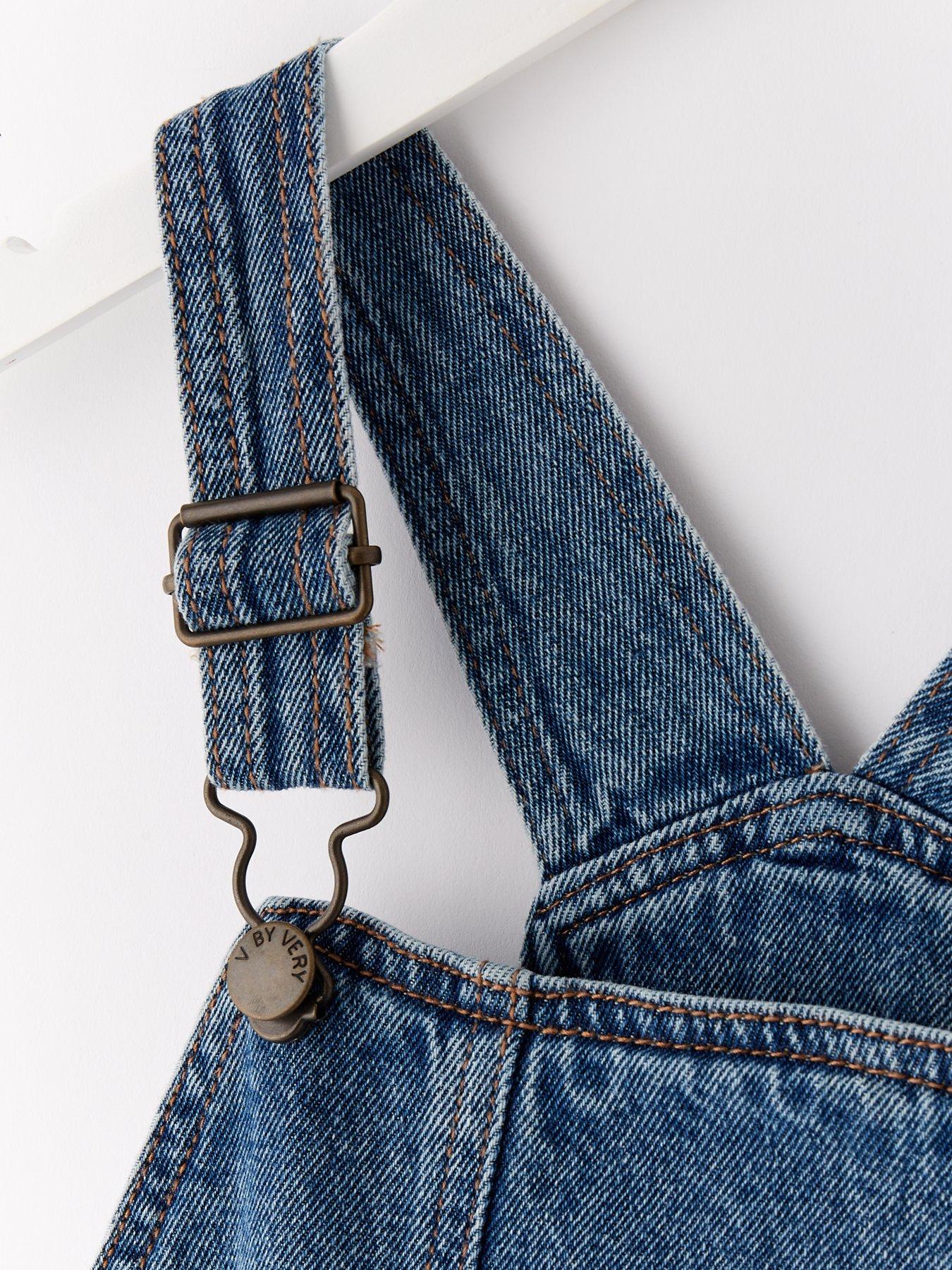 Image 3 of 4 of V by Very Girls Denim Pinafore