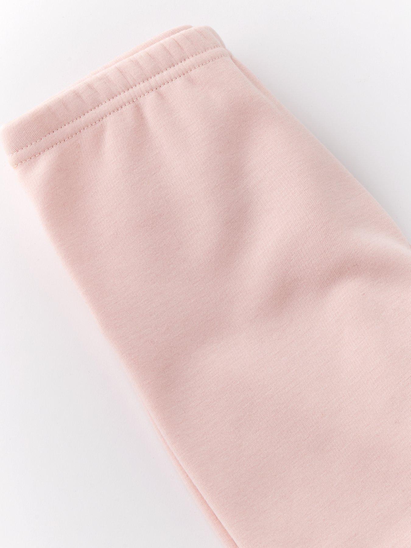 Pink fleece lined leggings sales