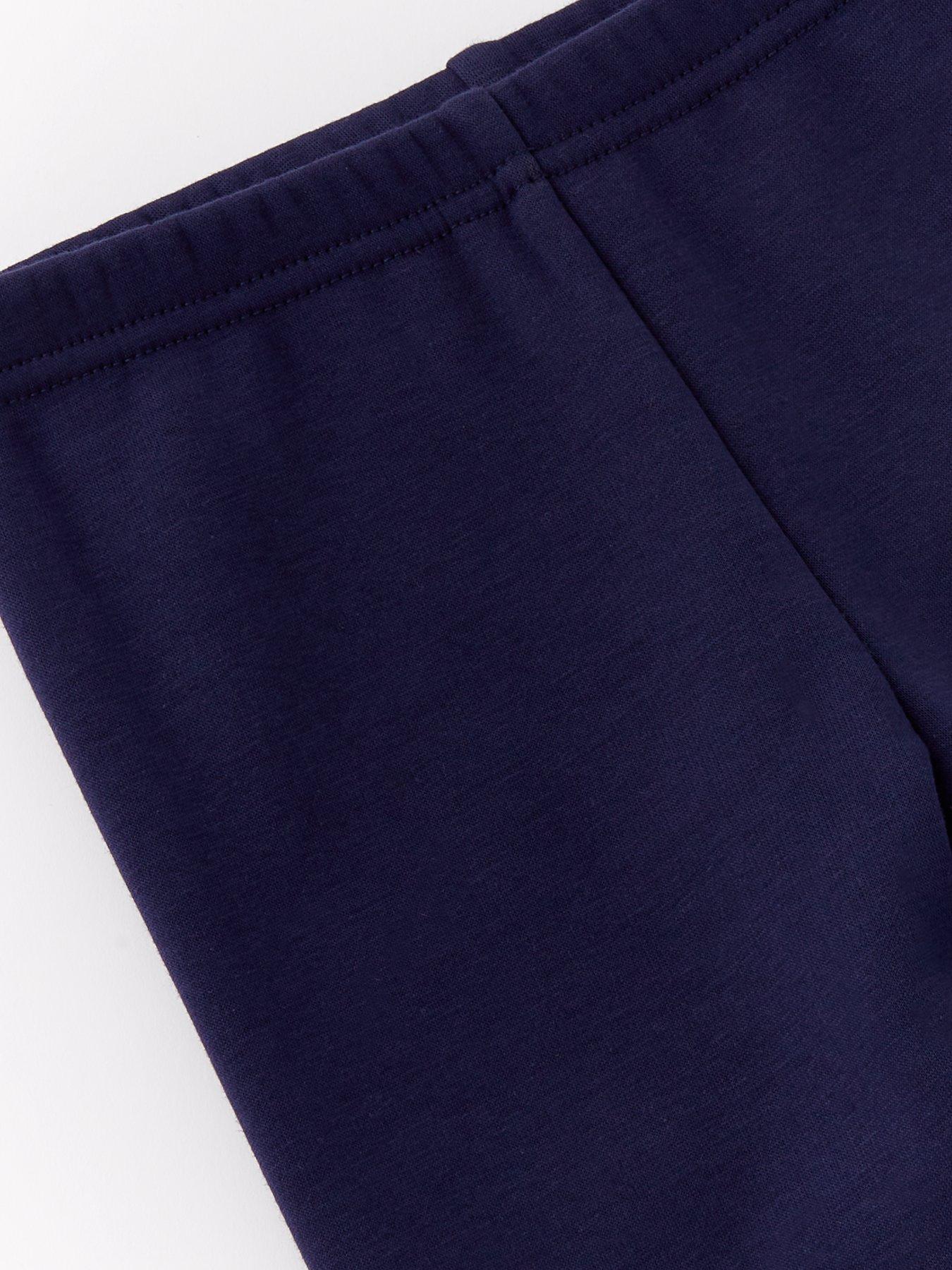 Image 3 of 4 of Mini V by Very Girls Fleece Lined Leggings - Navy