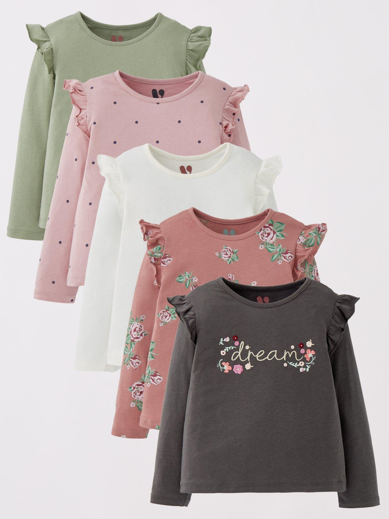 undefined Girls 5 Pack Floral T-Shirt - Multi