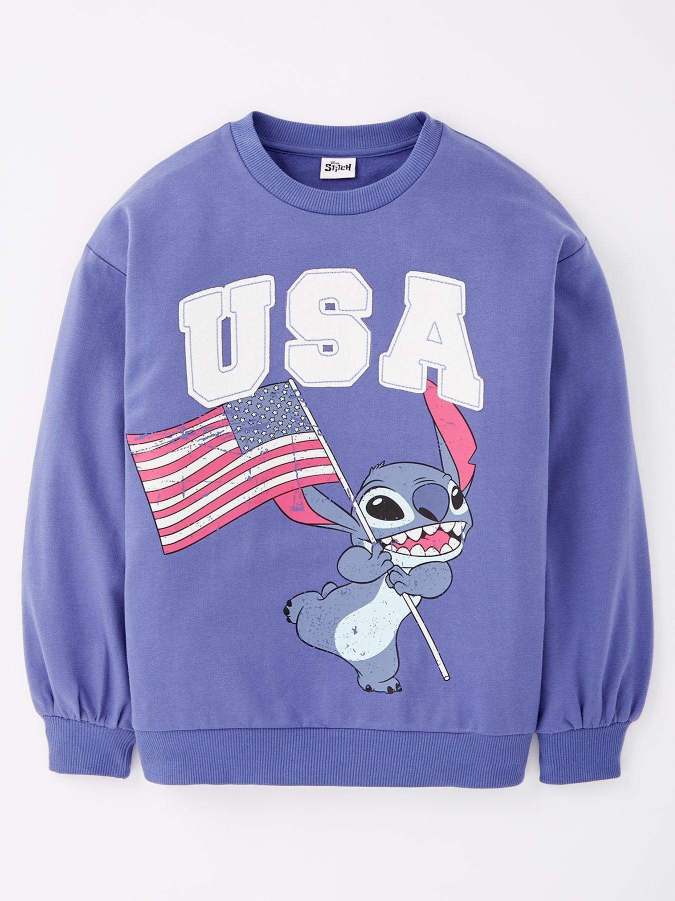 Sweatshirt Noël Lilo & Stitch 'Naughty & Nice' - Produit Officiel Disney - Coupe Classique - Col Tissé