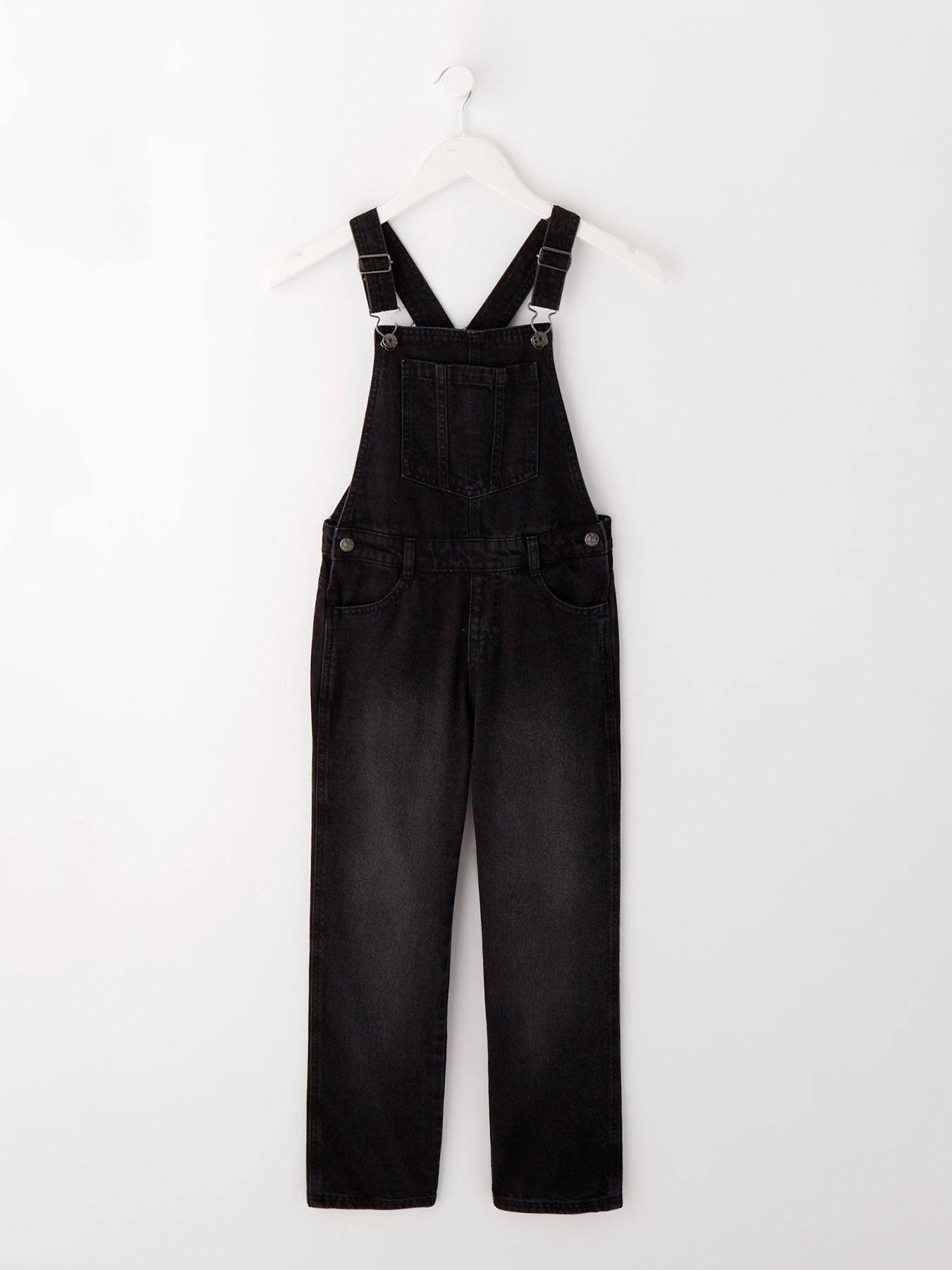 Ladies black dungarees uk hotsell